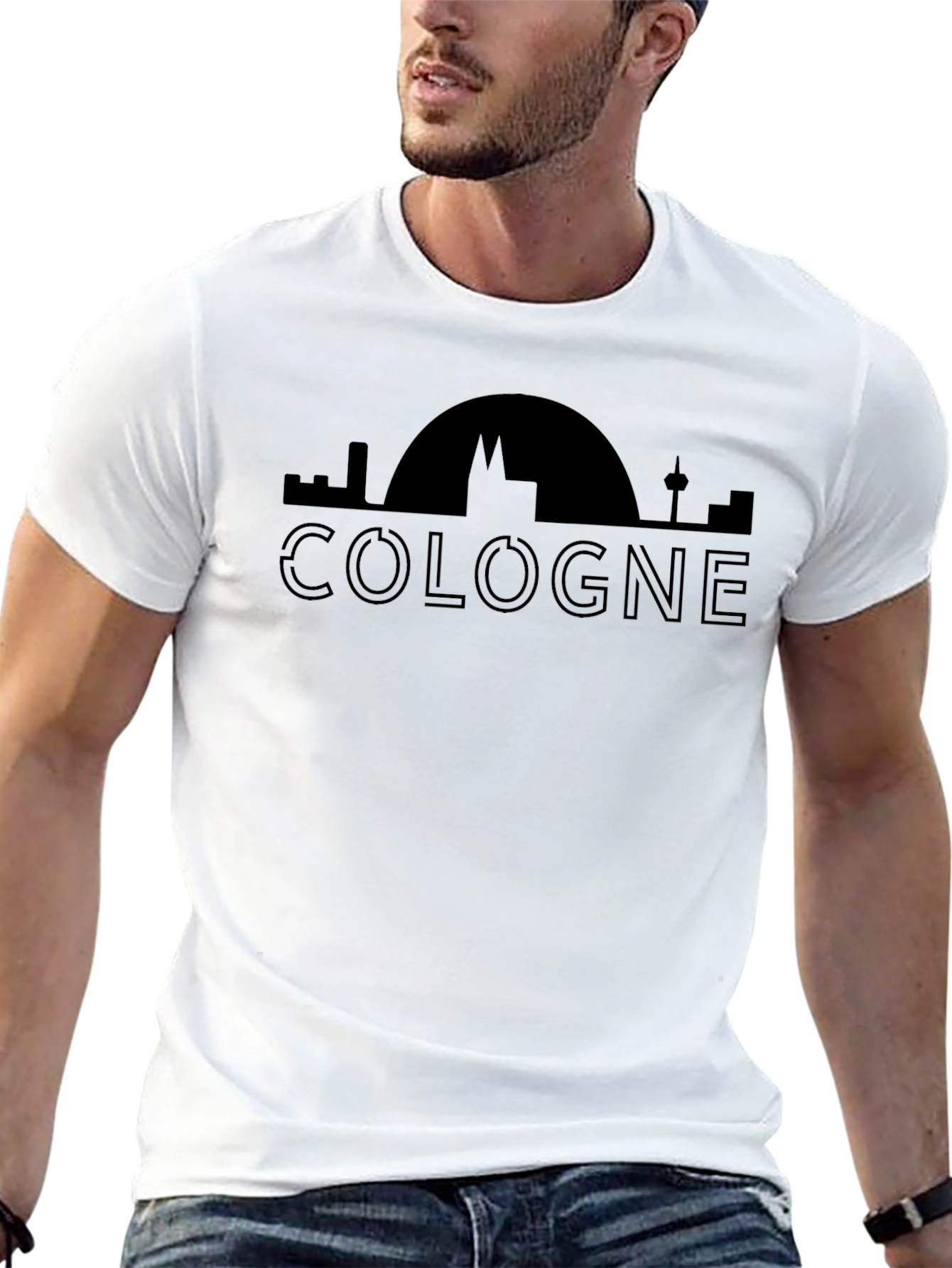 Cologne Skyline Graphic Tee - Black