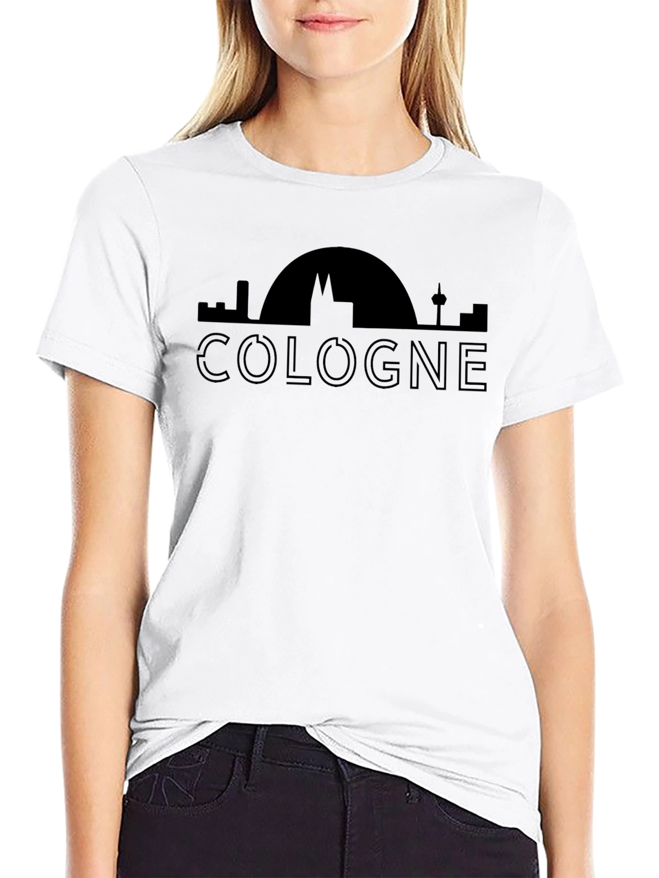 Cologne Skyline Graphic Tee - Black