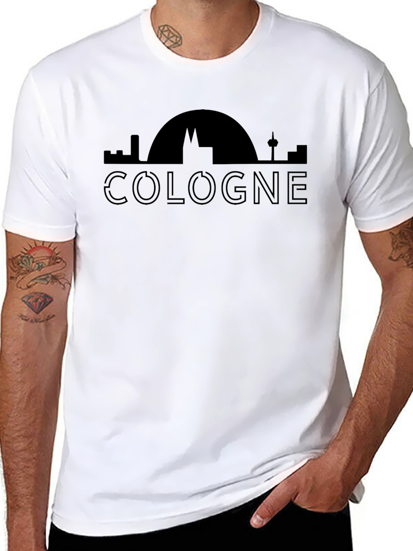 Cologne Skyline Graphic Tee - Black