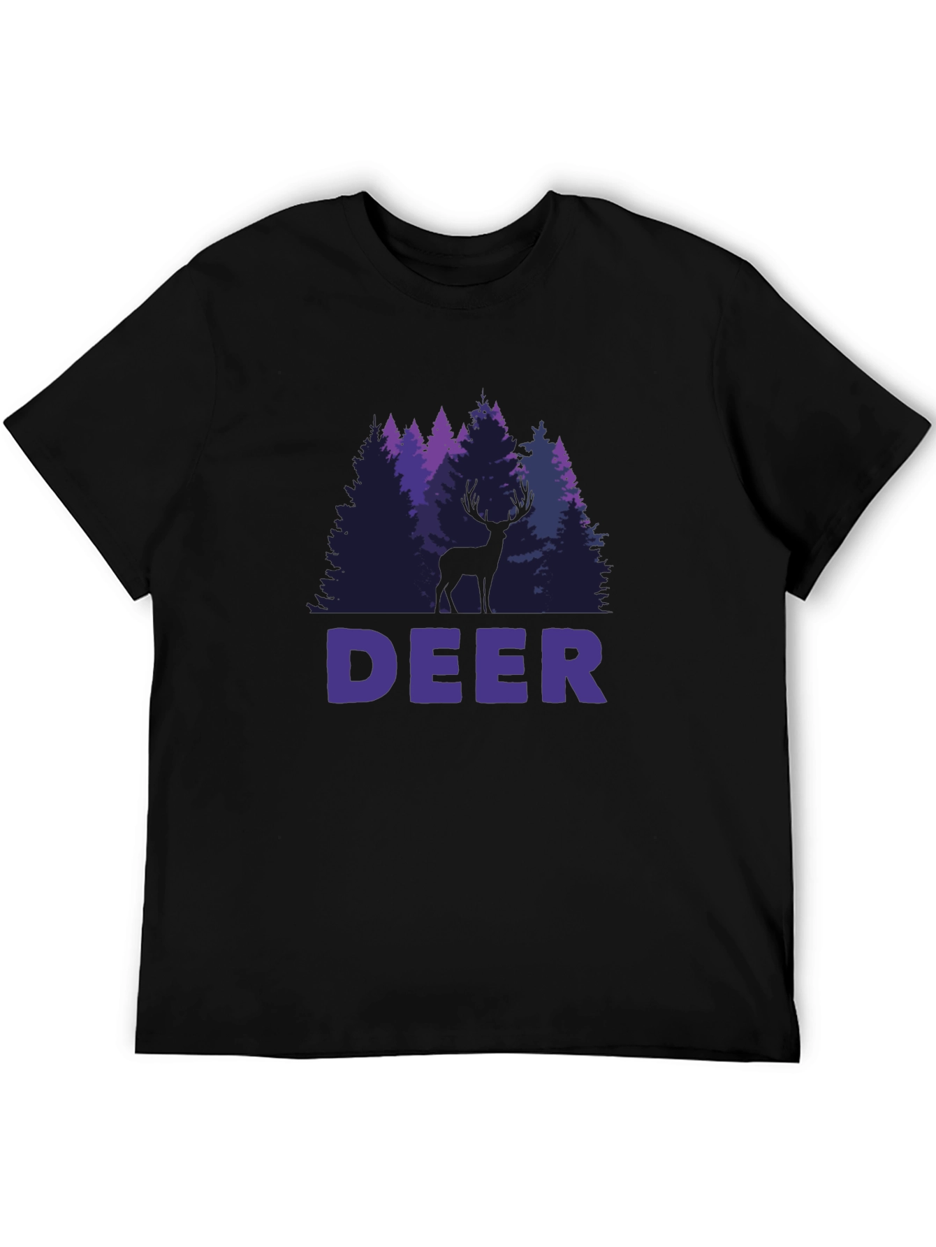 Deer Forest Graphic T-Shirt - Nature Lover Tee