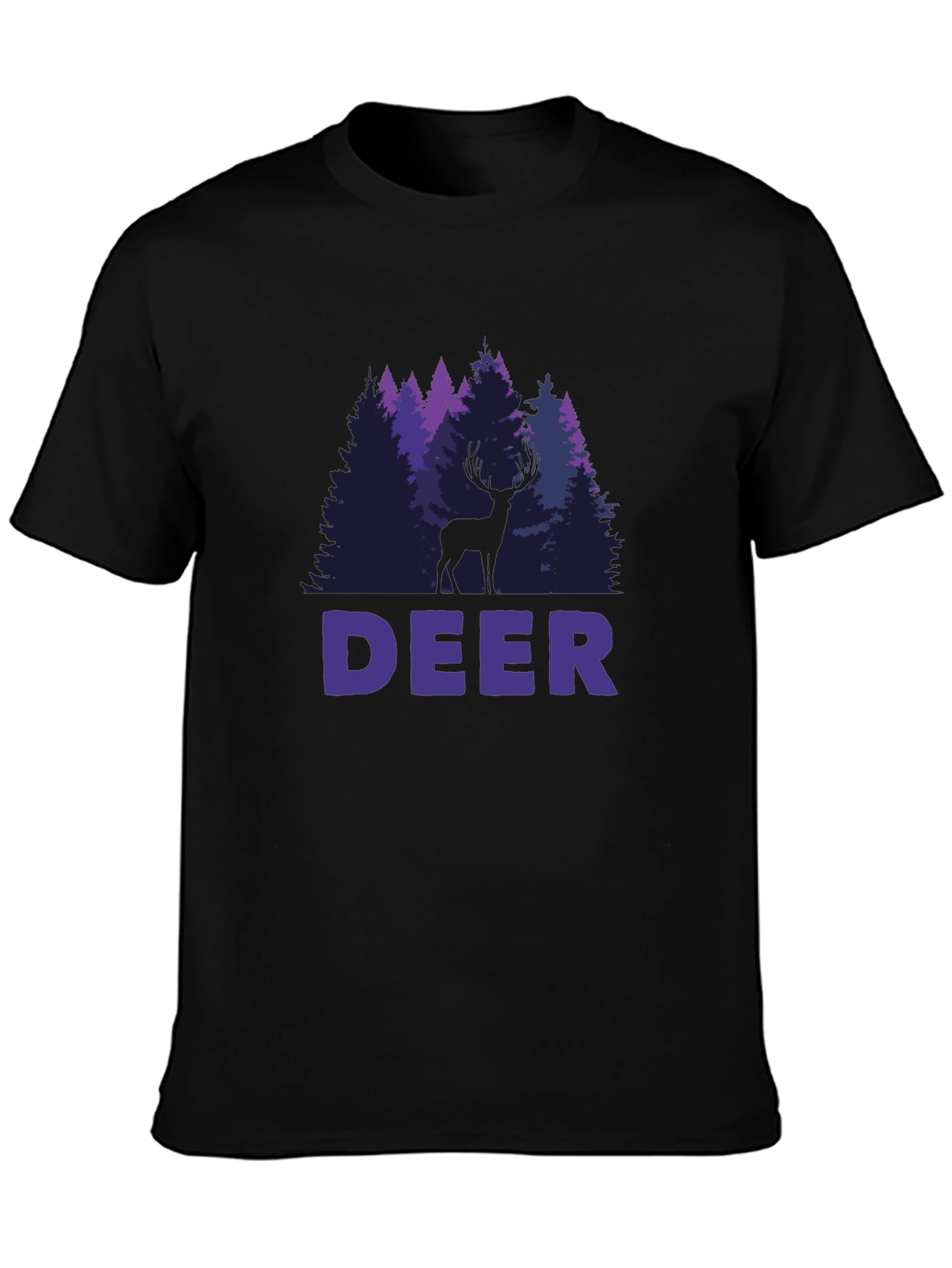 Deer Forest Graphic T-Shirt - Nature Lover Tee