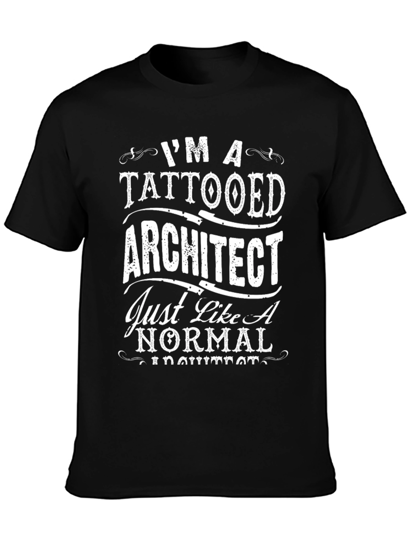 Tattooed Architect Graphic T-Shirt - Black