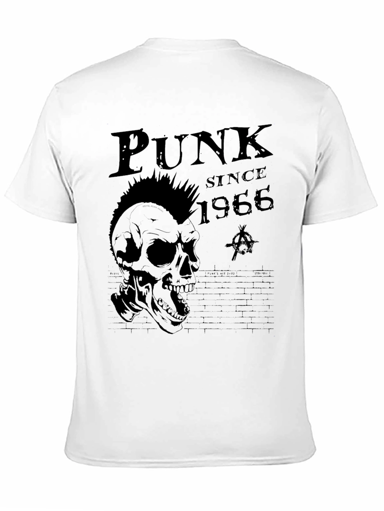 Punk Since 1966 Skull Graphic Tee - Black