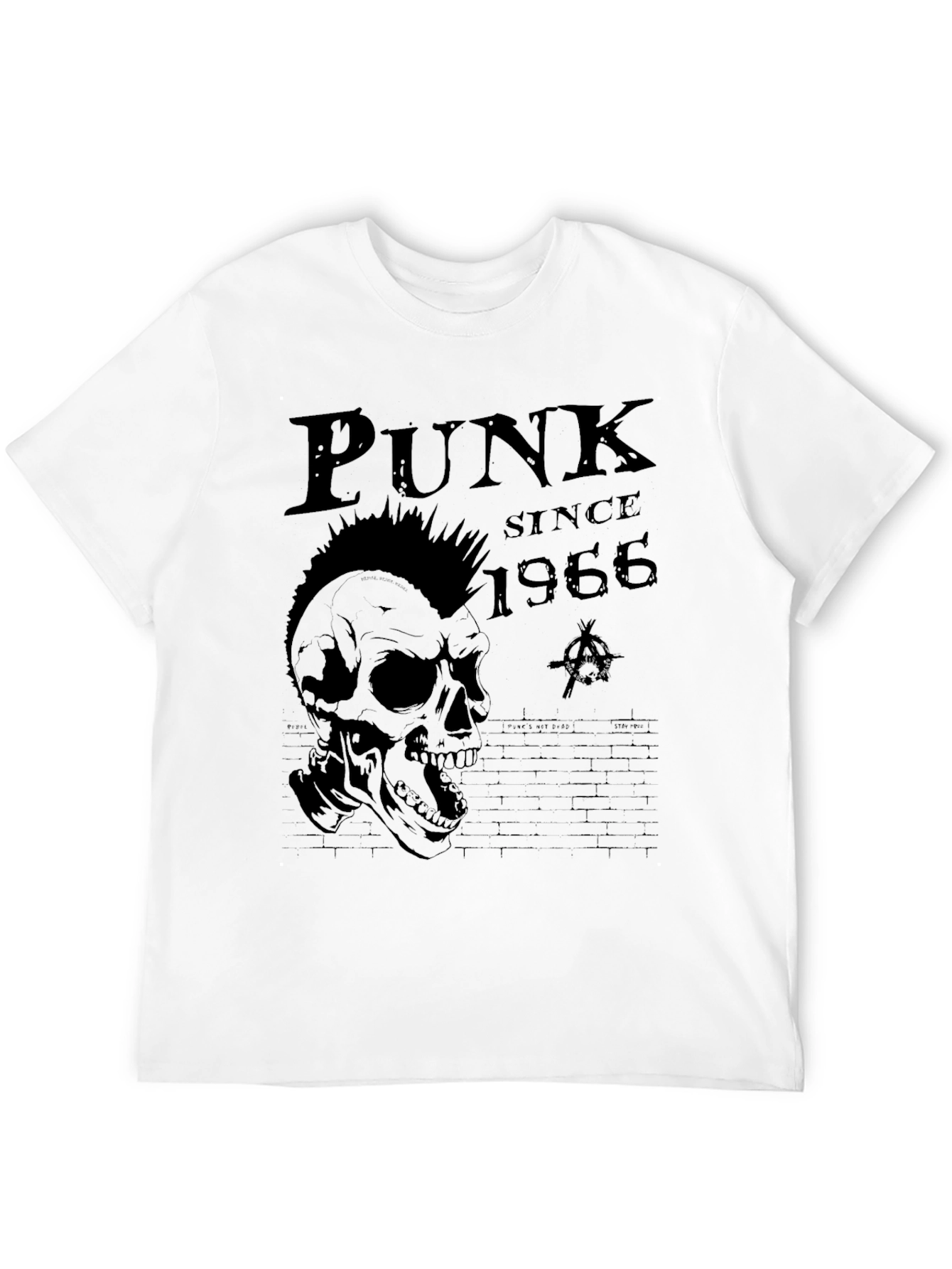Punk Since 1966 Skull Graphic Tee - Black