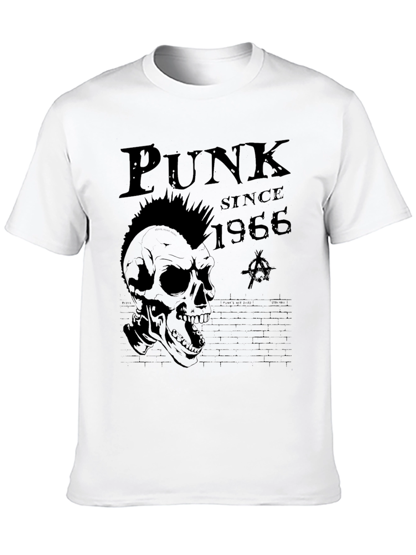 Punk Since 1966 Skull Graphic Tee - Black