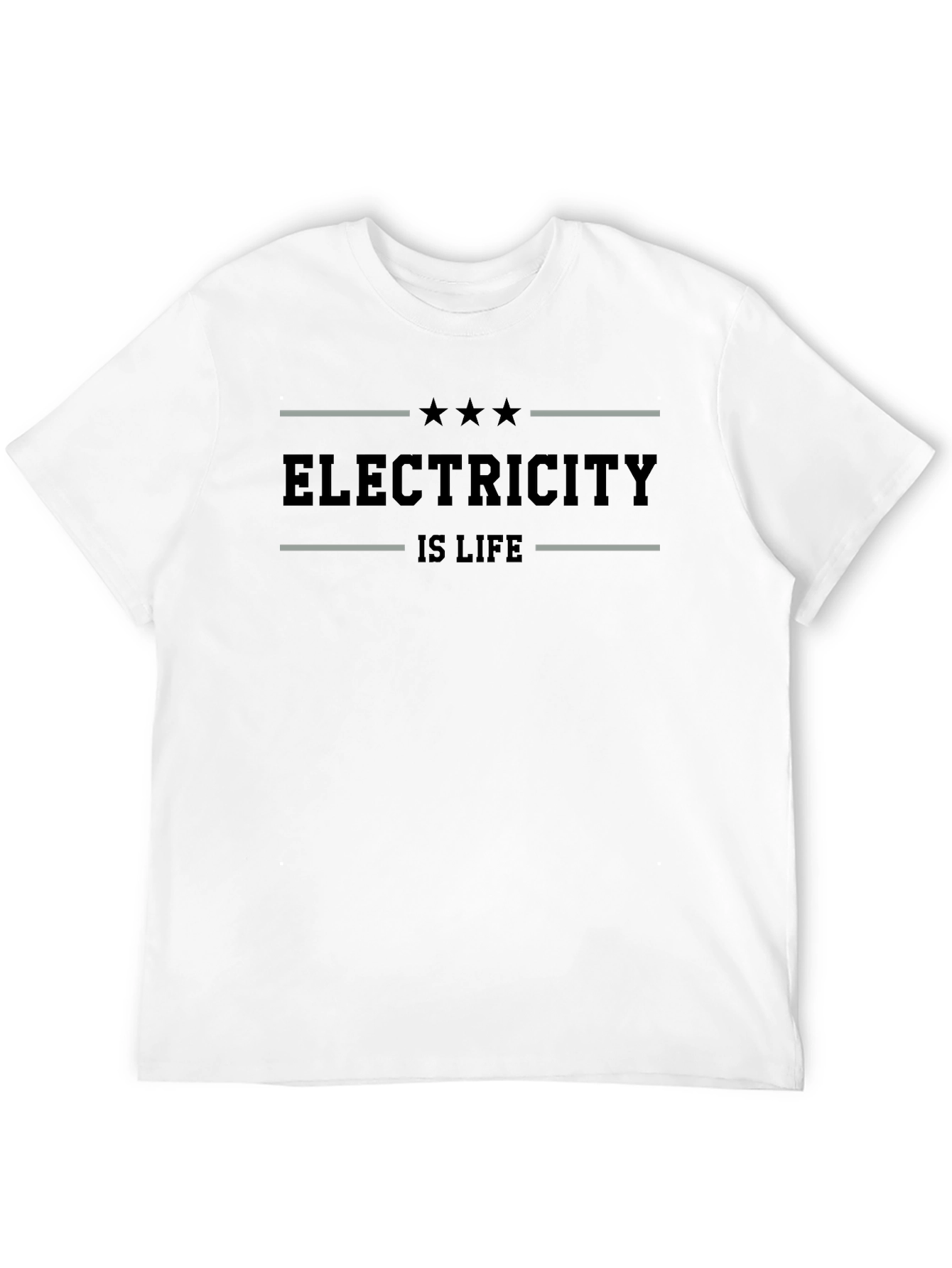 Electricity is Life Graphic T-Shirt - Black
