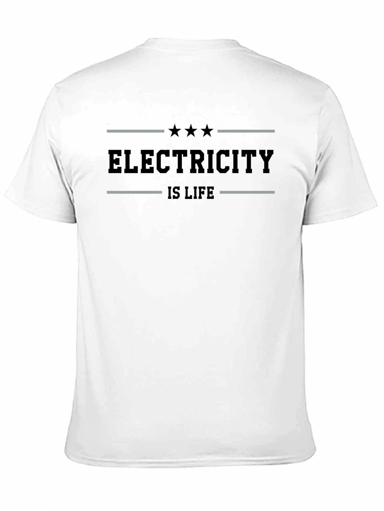 Electricity is Life Graphic T-Shirt - Black