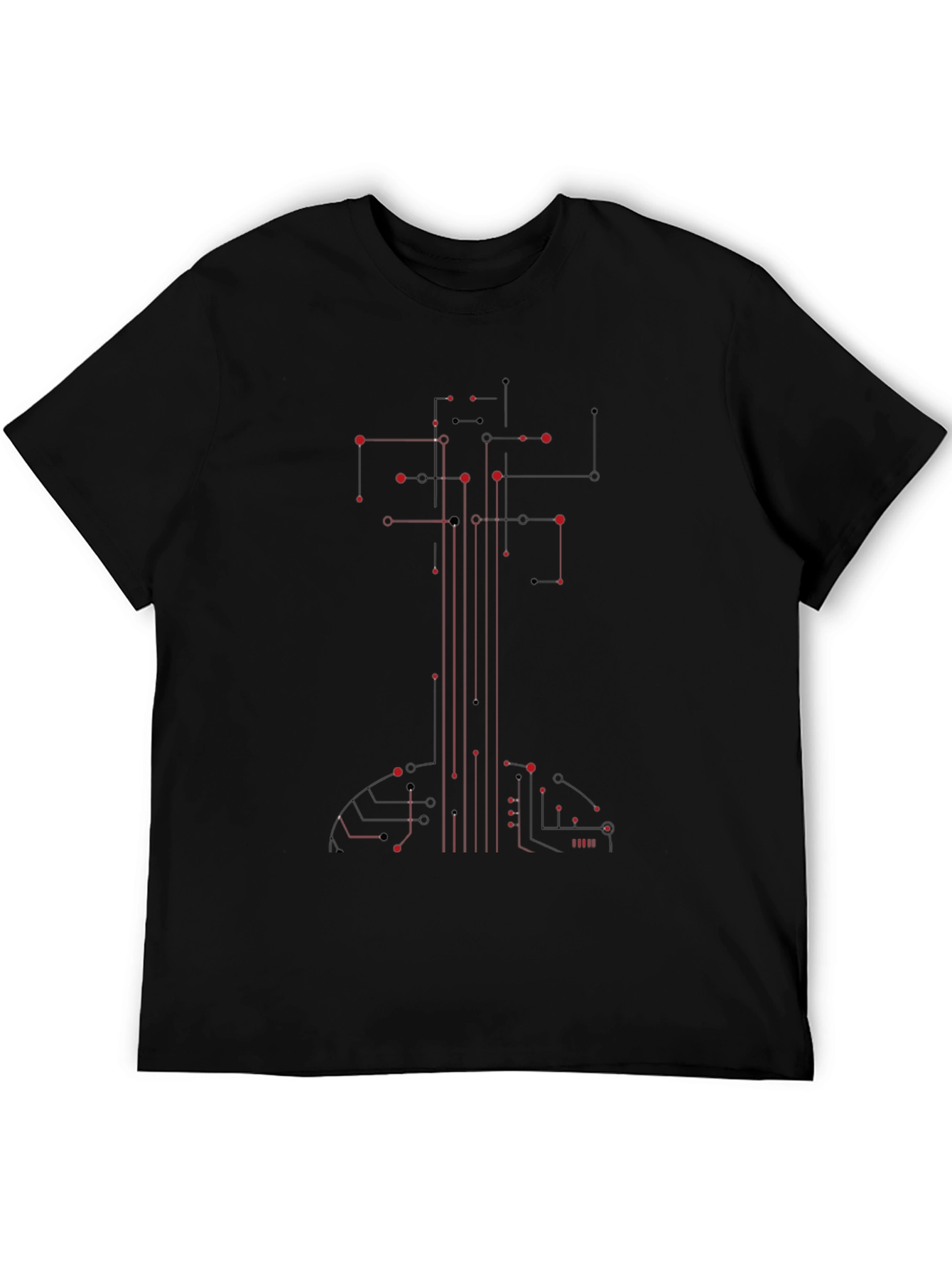 Circuit Board Guitar T-Shirt - Cool Tech Design
