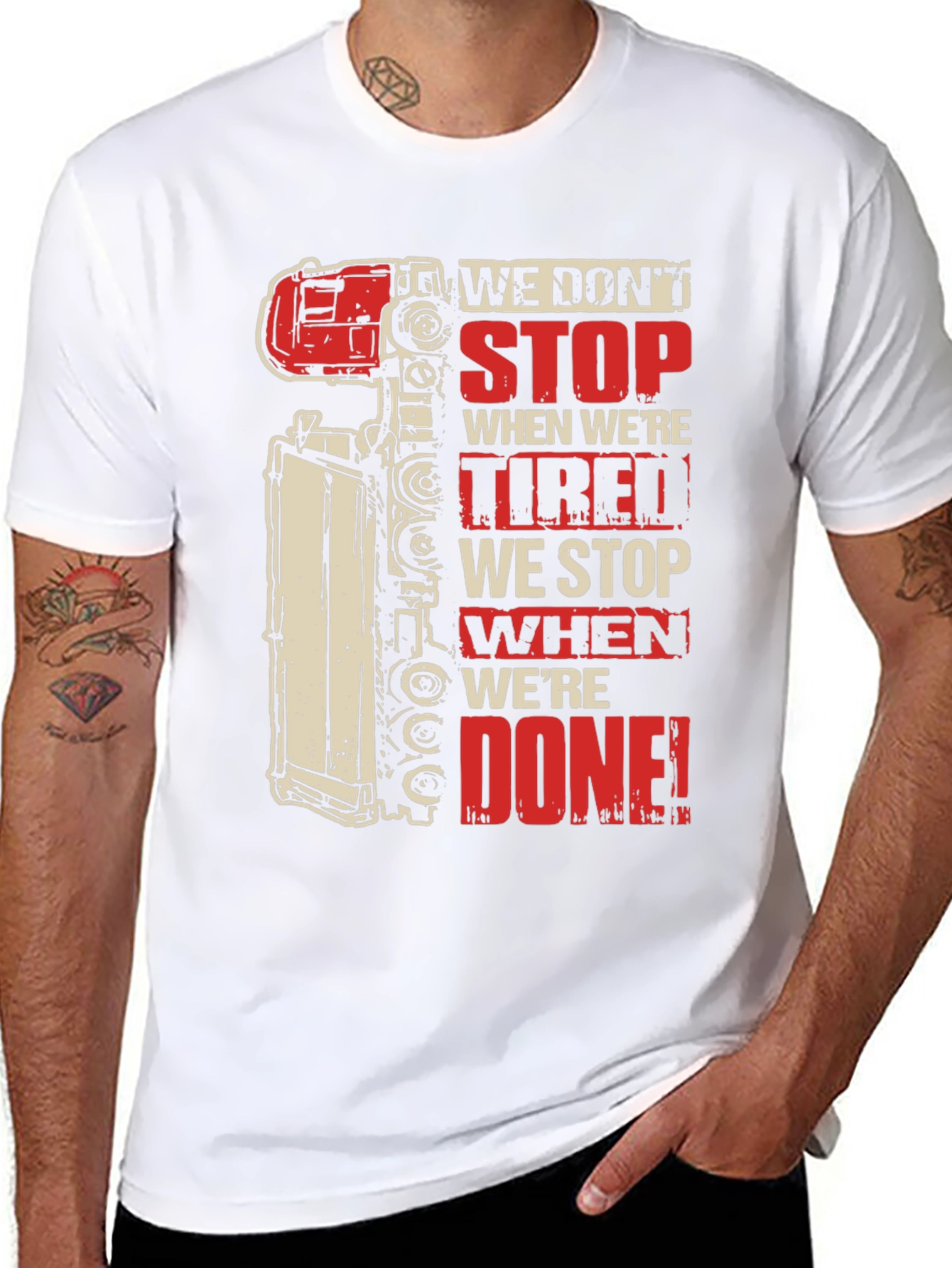 Trucker We Dont Stop Graphic T-Shirt
