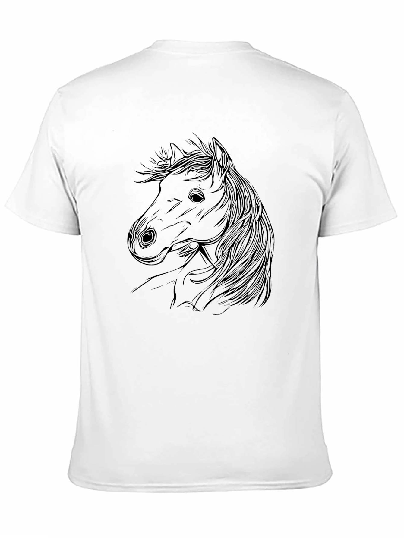Horse Outline Graphic Print Tee