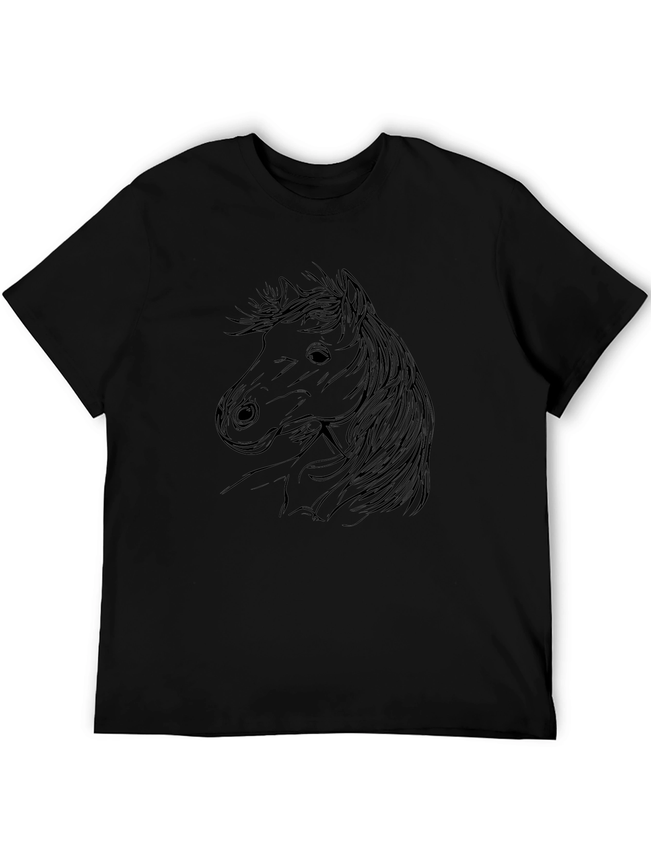 Horse Outline Graphic Print Tee