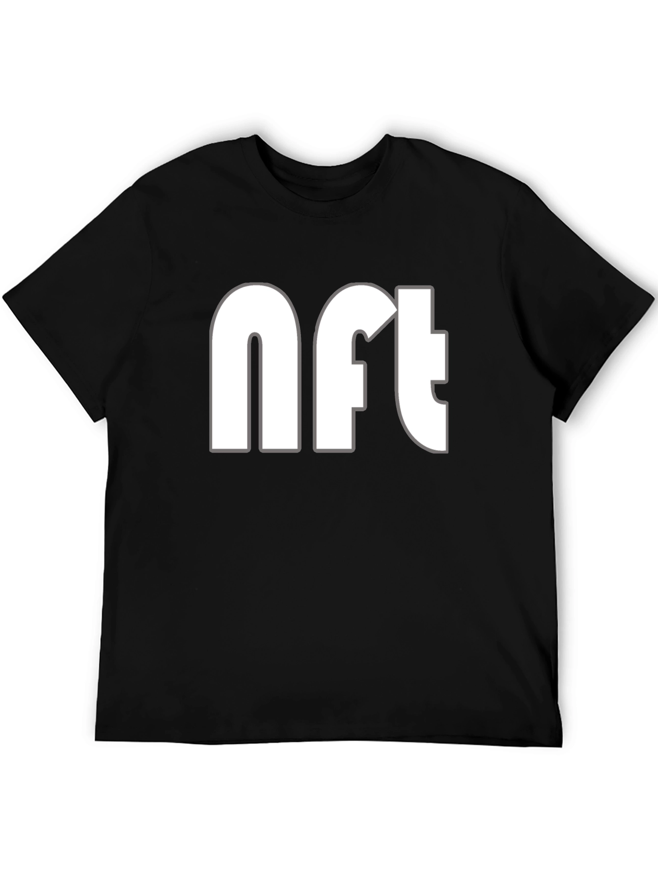 NFT Graphic Tee - Black Cotton Casual T-Shirt