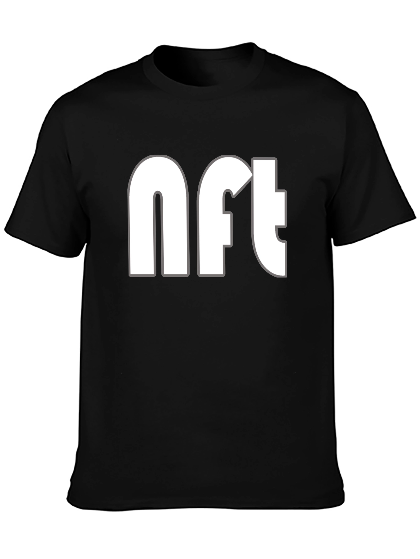 NFT Graphic Tee - Black Cotton Casual T-Shirt