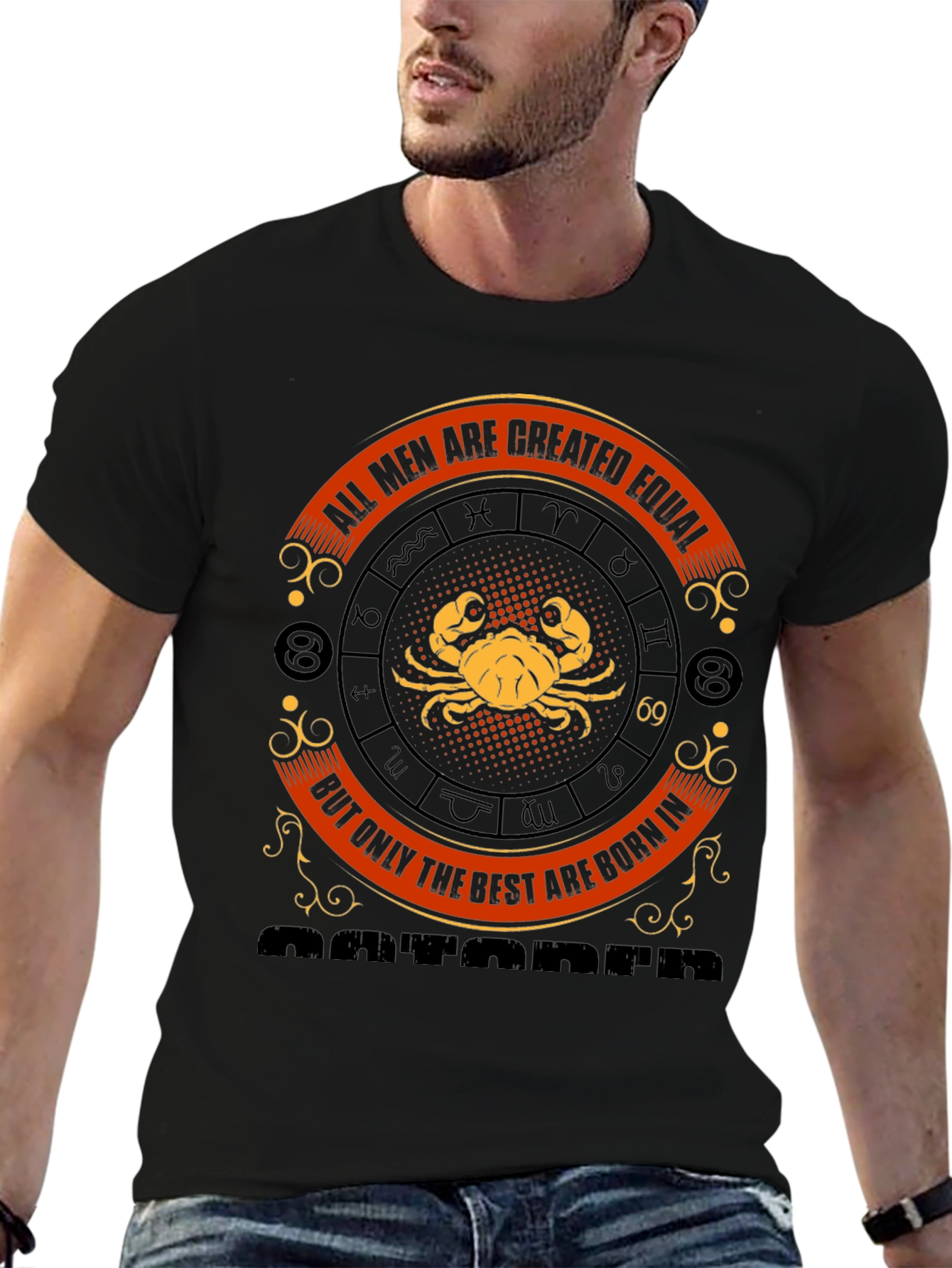 Zodiac Cancer Mens Graphic T-Shirt
