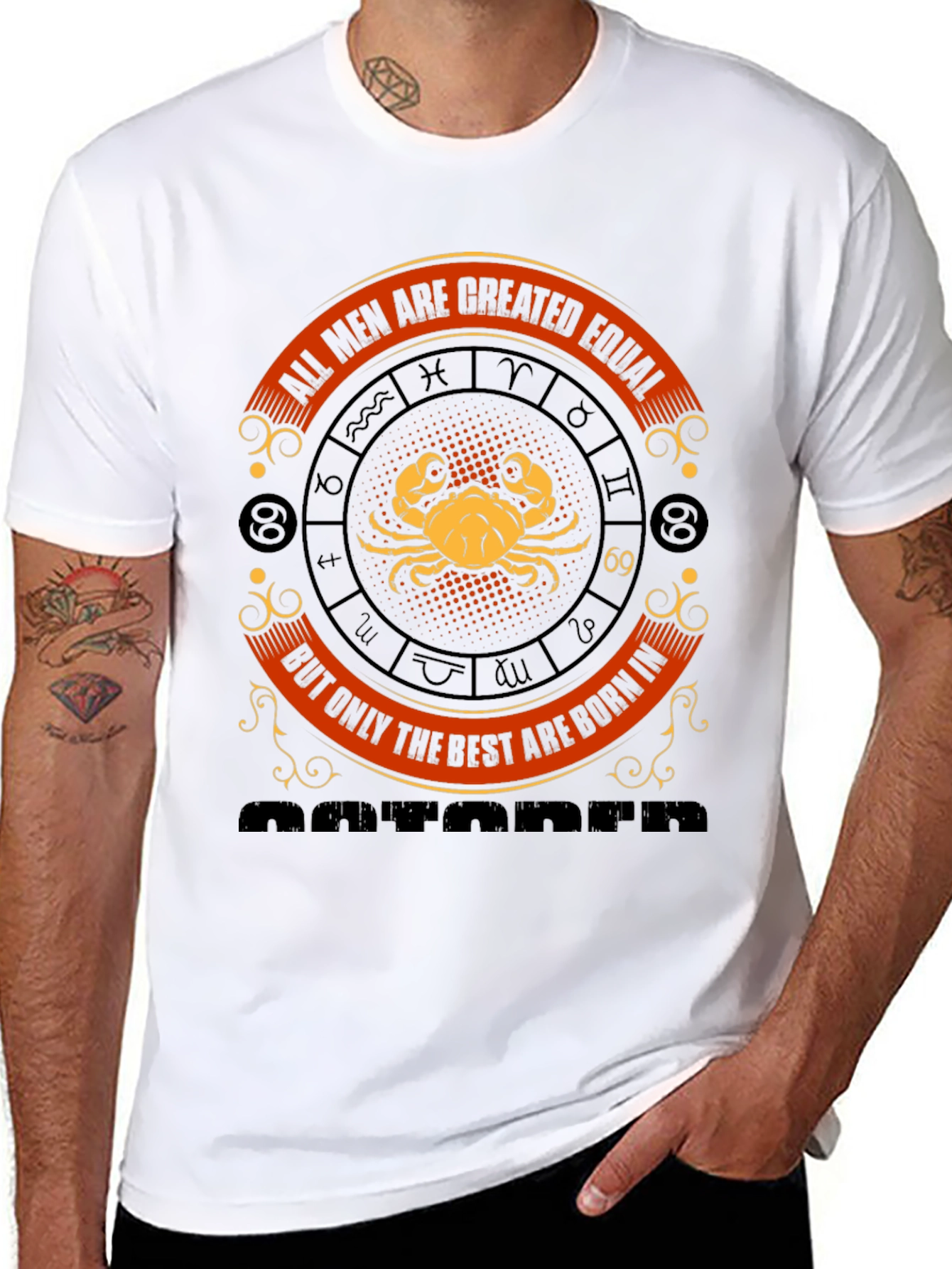 Zodiac Cancer Mens Graphic T-Shirt