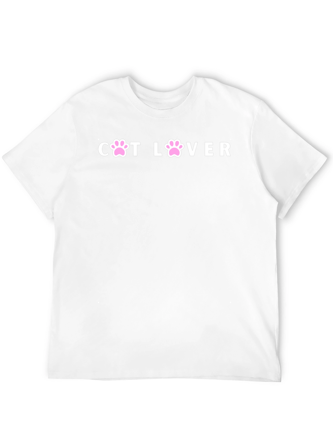 Cat Lover Paw Print T-Shirt - Unisex Black Tee