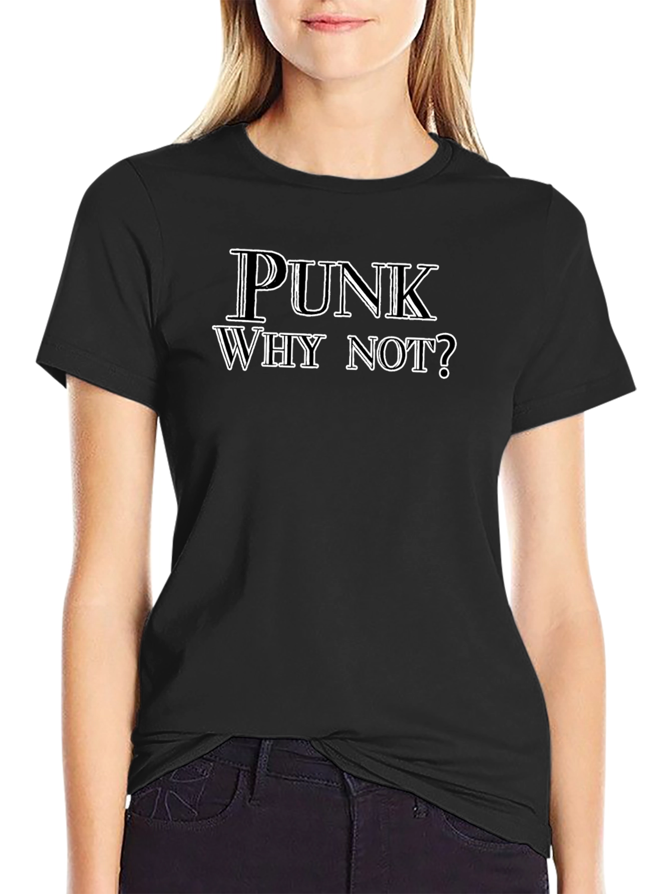 Punk Why Not? Black Graphic Tee