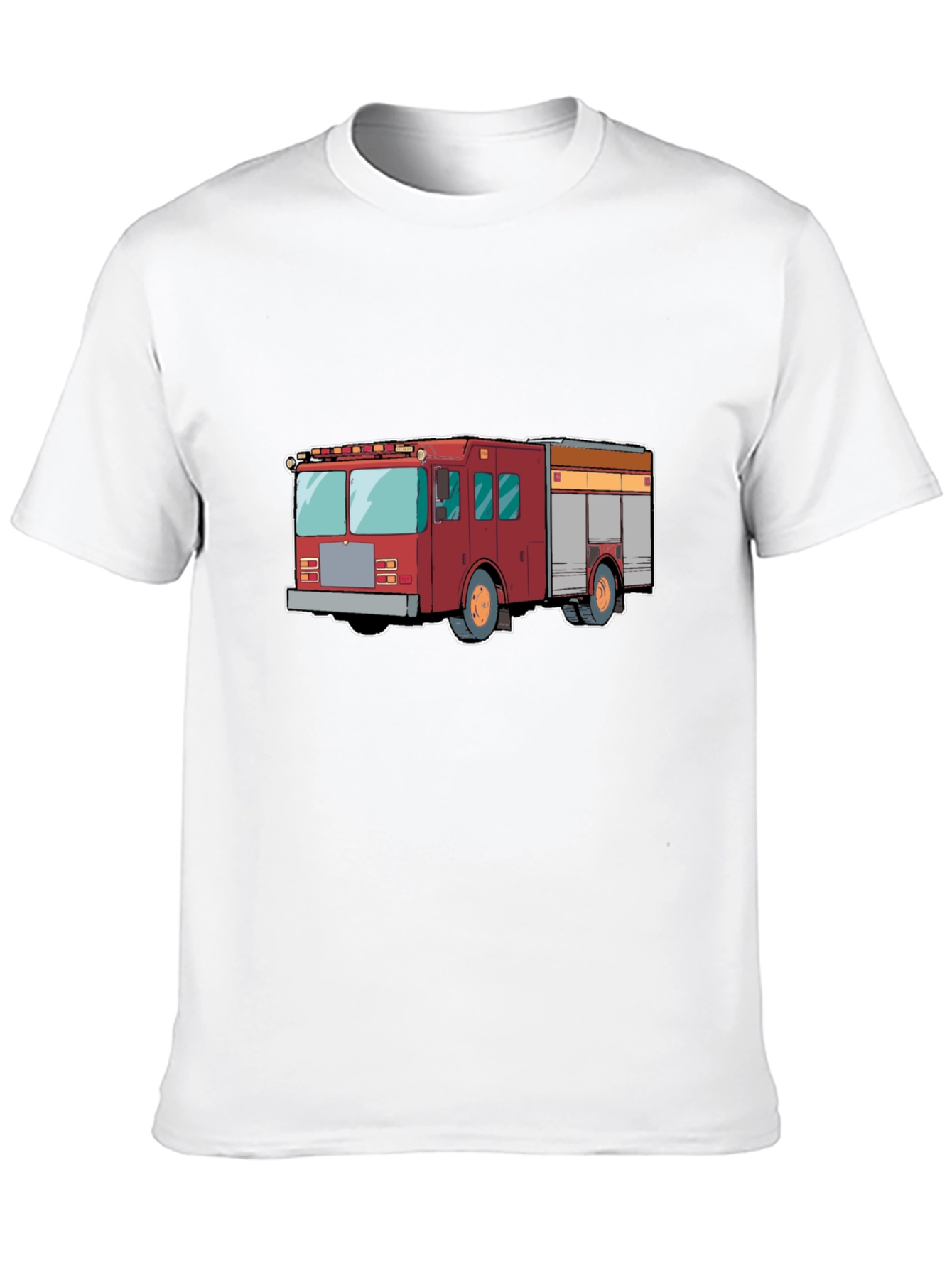 Fire Truck T-Shirt - Black Cotton Tee