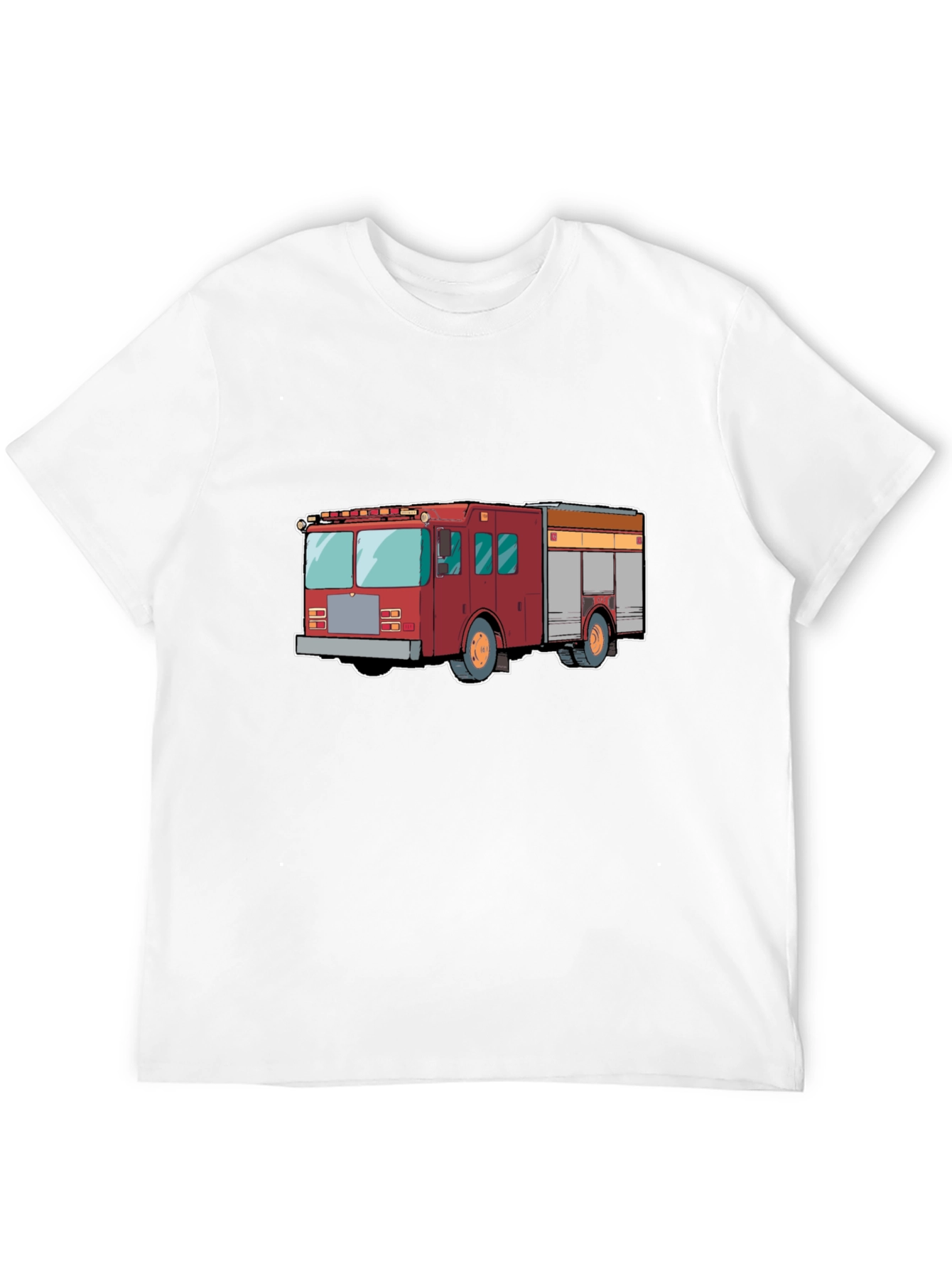 Fire Truck T-Shirt - Black Cotton Tee