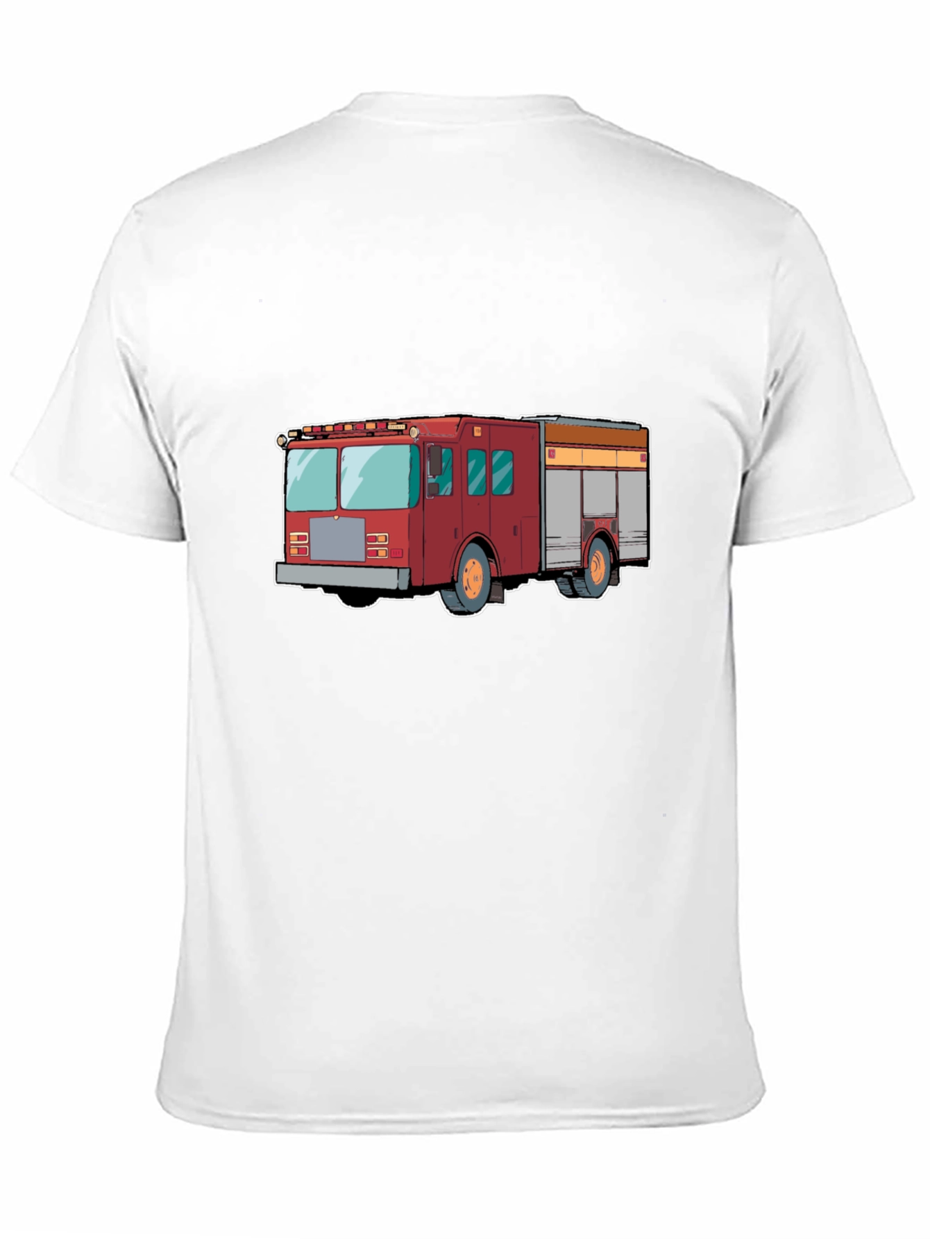 Fire Truck T-Shirt - Black Cotton Tee