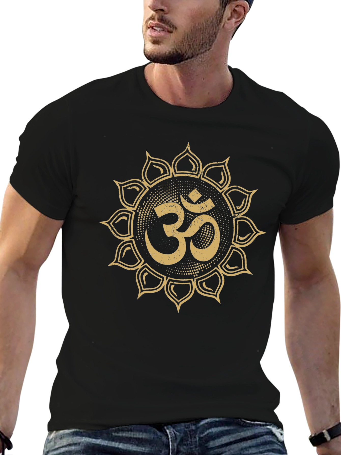 Om Symbol Mandala Graphic T-Shirt - Stylish Yoga Tee