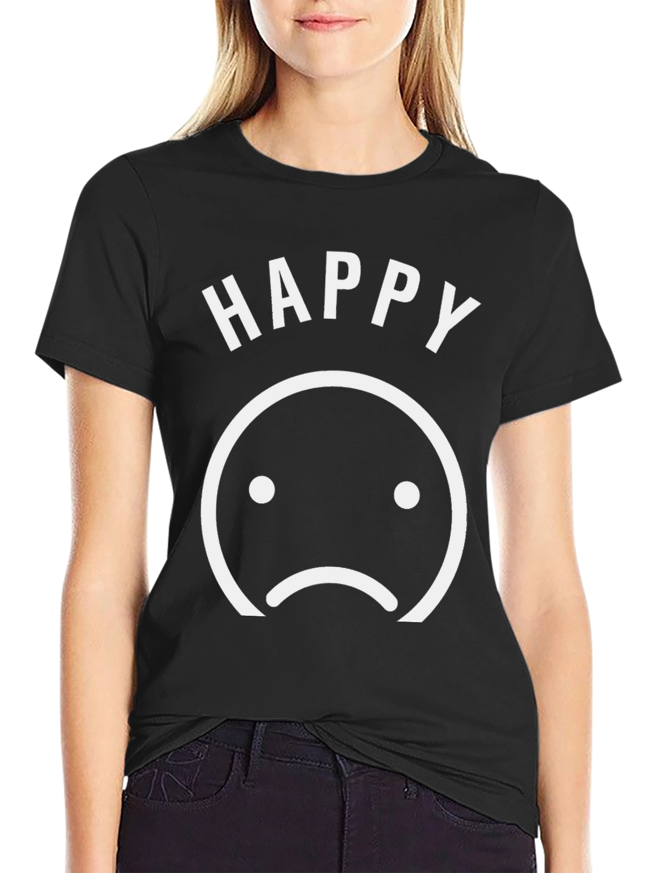 Happy Sad Face T-Shirt - Express Your Mood