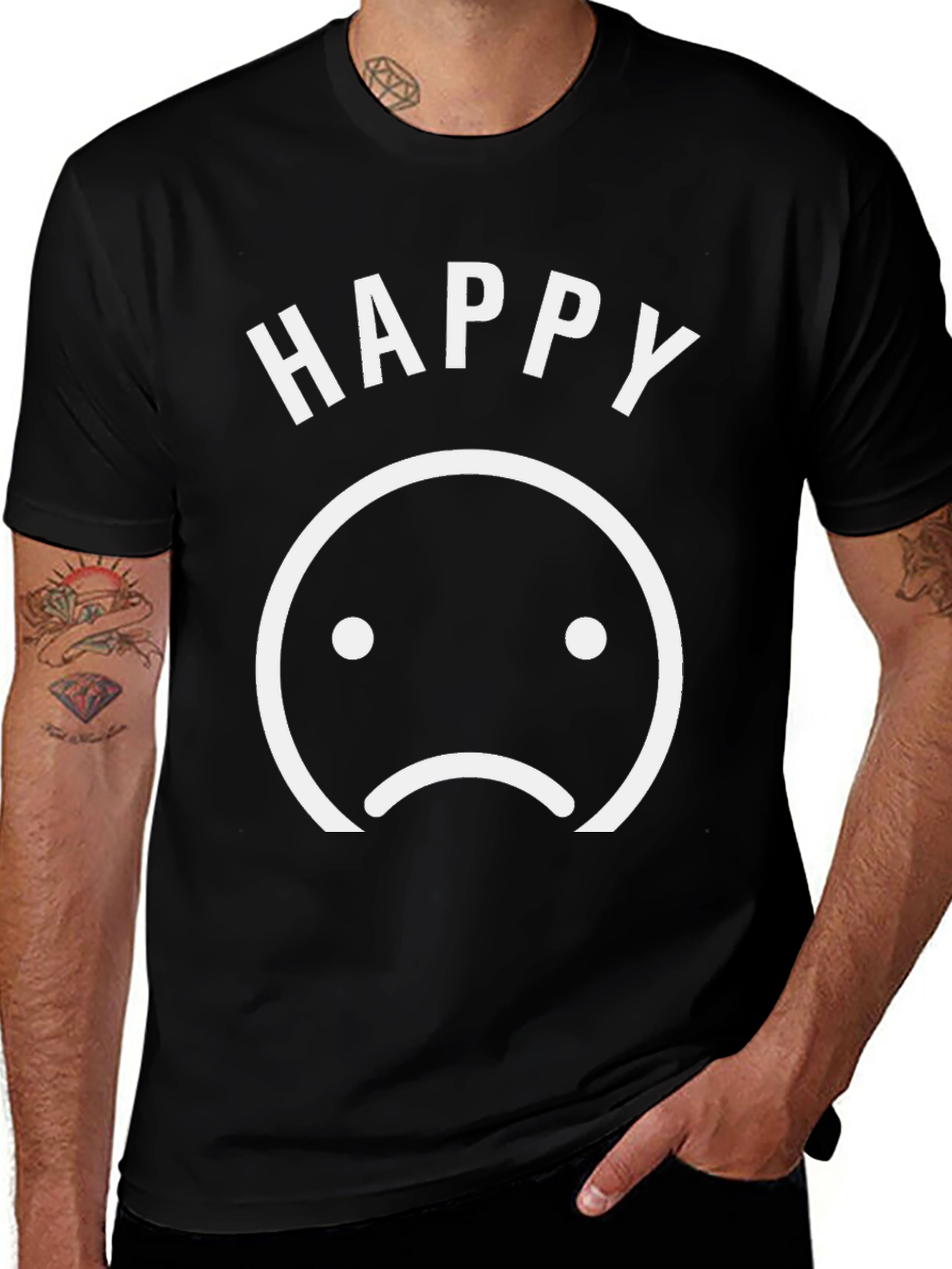Happy Sad Face T-Shirt - Express Your Mood