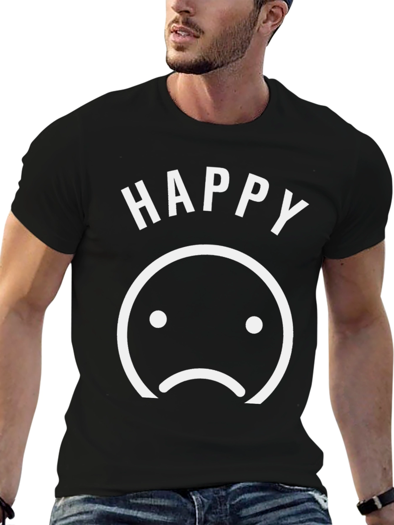 Happy Sad Face T-Shirt - Express Your Mood