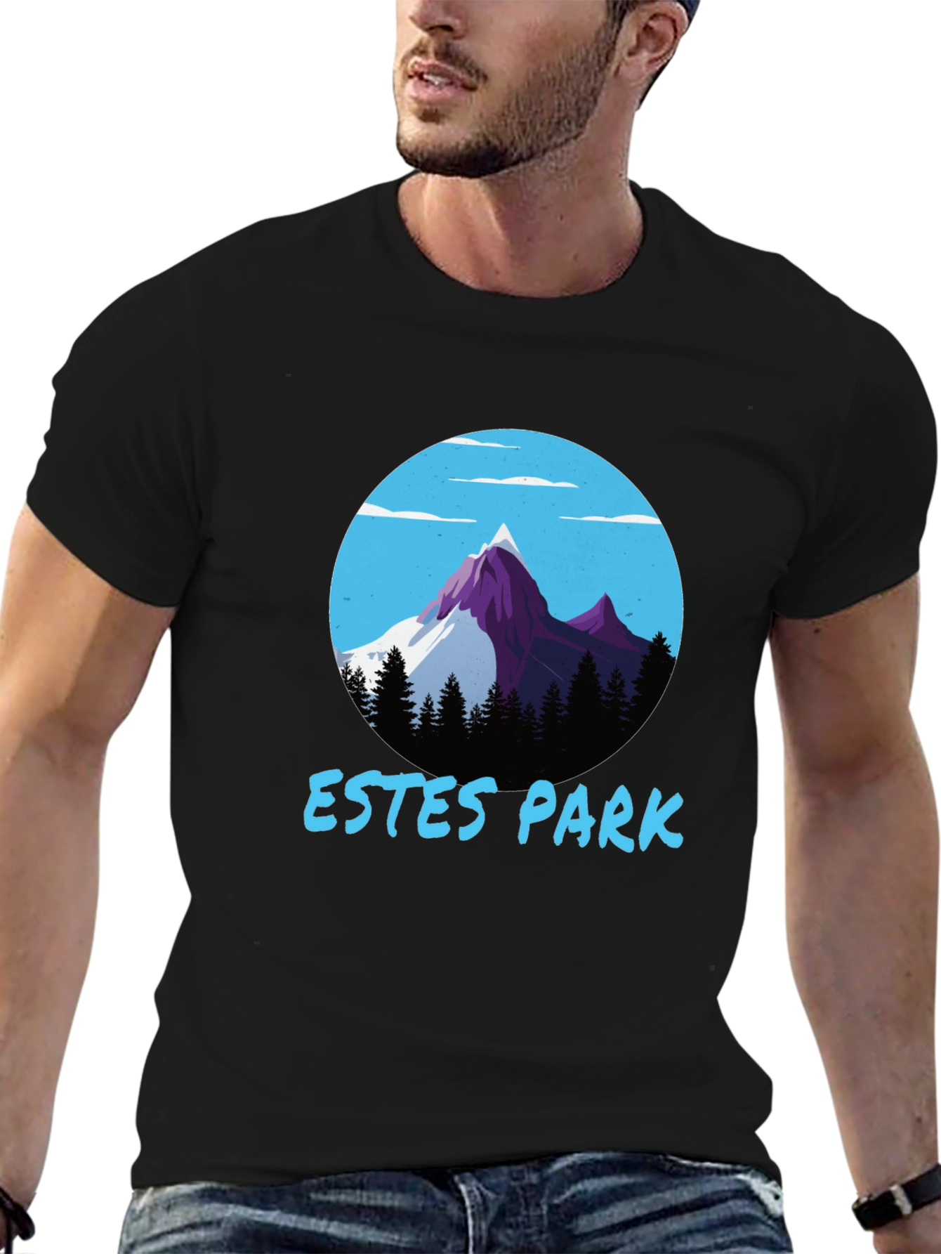 Estes Park Mountain Graphic Tee - Black