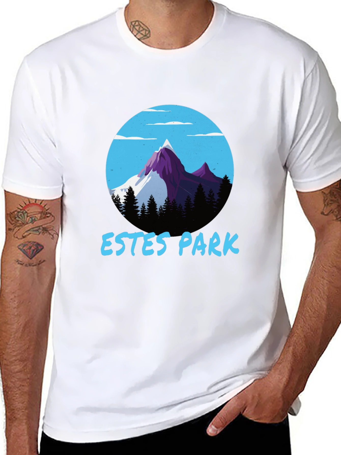 Estes Park Mountain Graphic Tee - Black