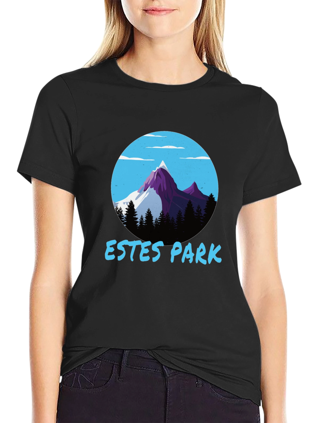 Estes Park Mountain Graphic Tee - Black