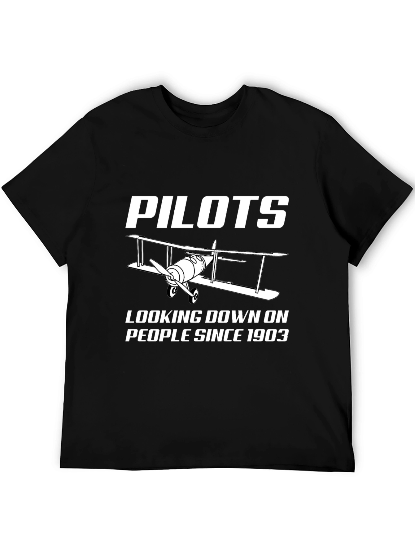 Pilots Looking Down Since 1903 Black T-Shirt
