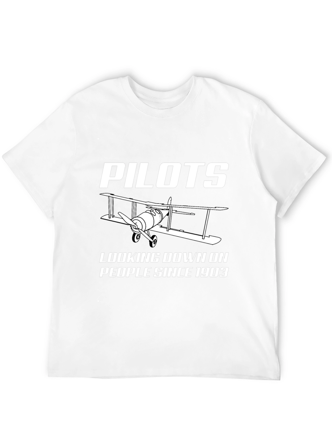 Pilots Looking Down Since 1903 Black T-Shirt