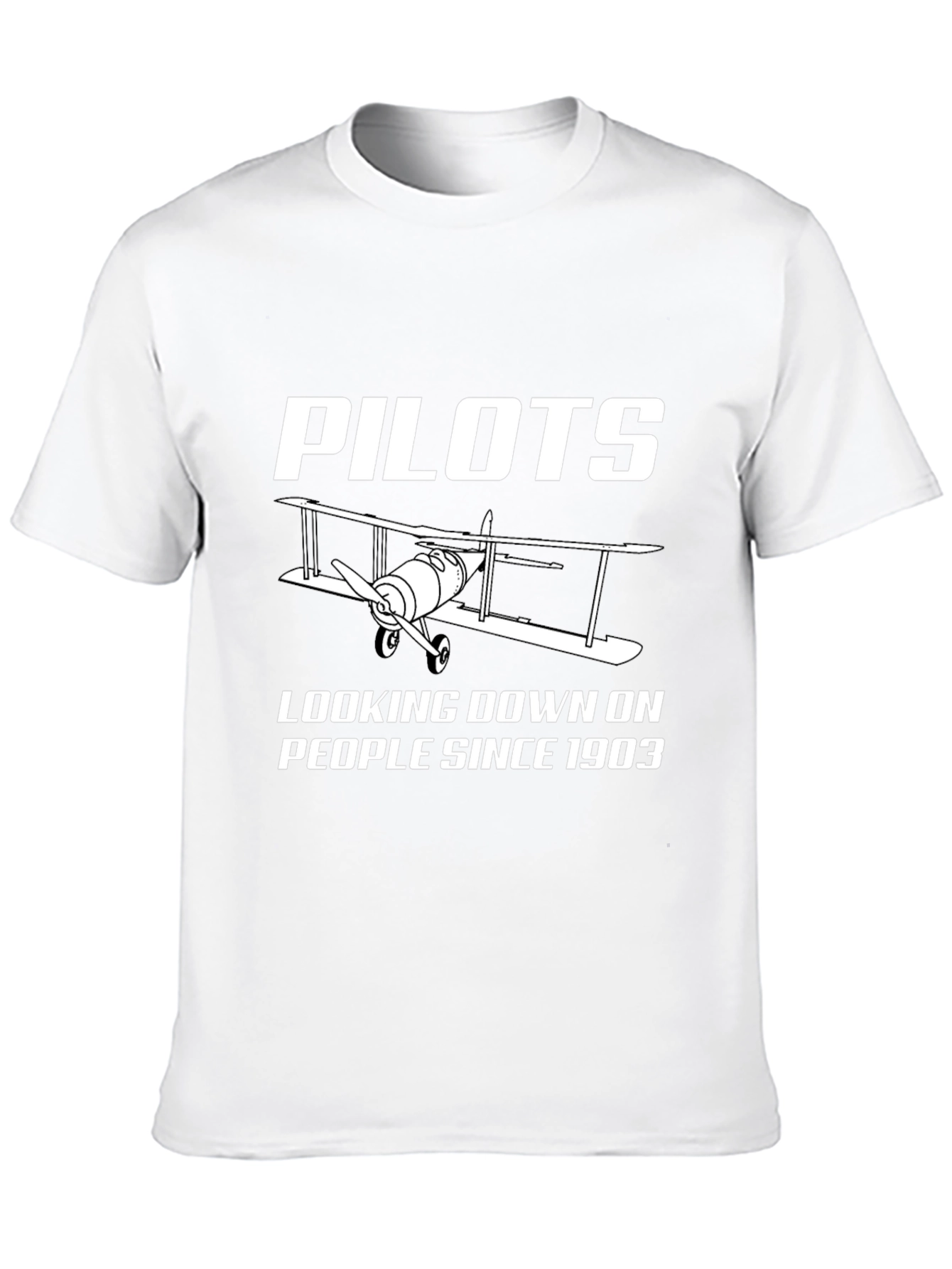 Pilots Looking Down Since 1903 Black T-Shirt