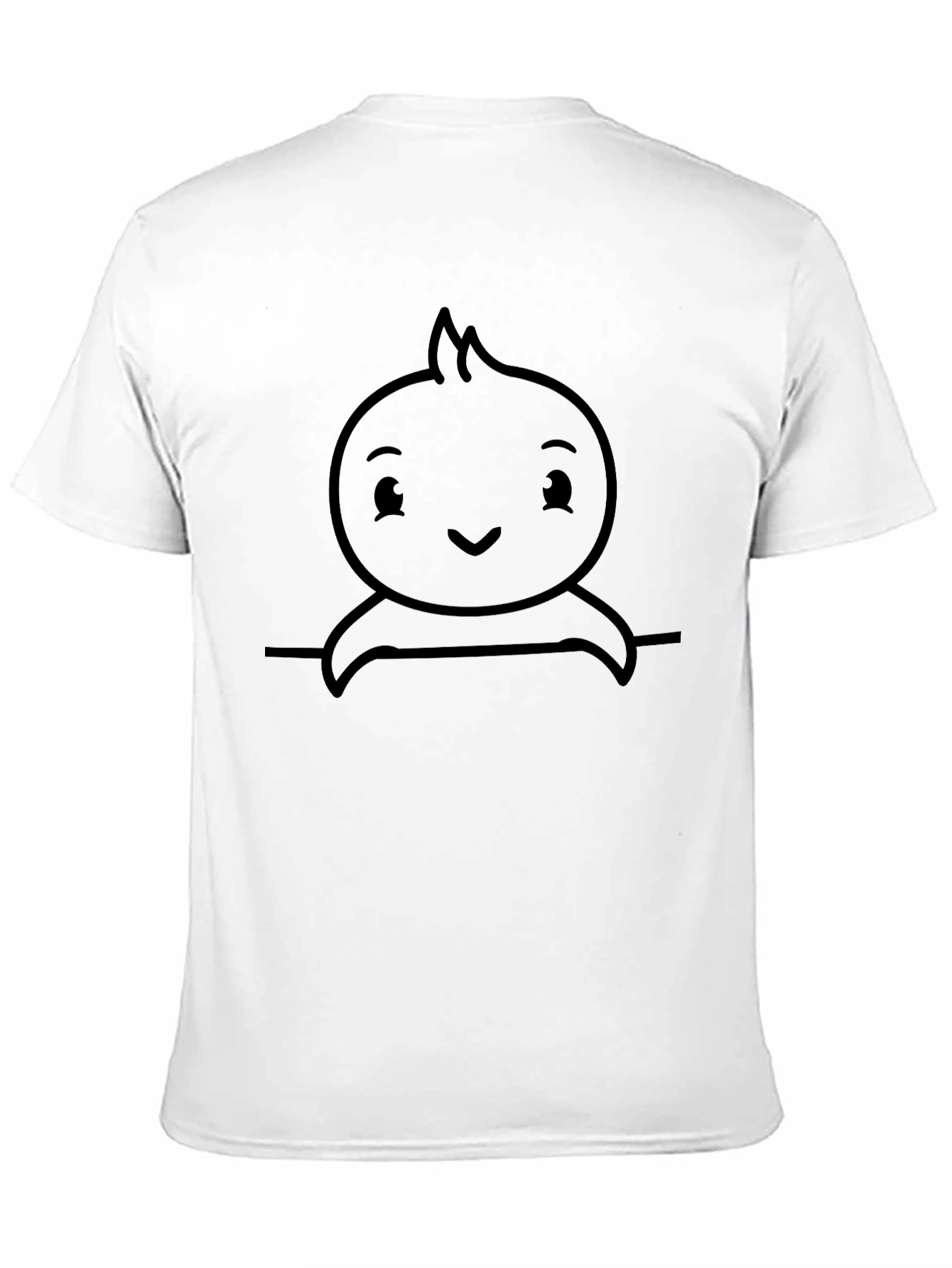 Cute Cartoon Character Black T-Shirt