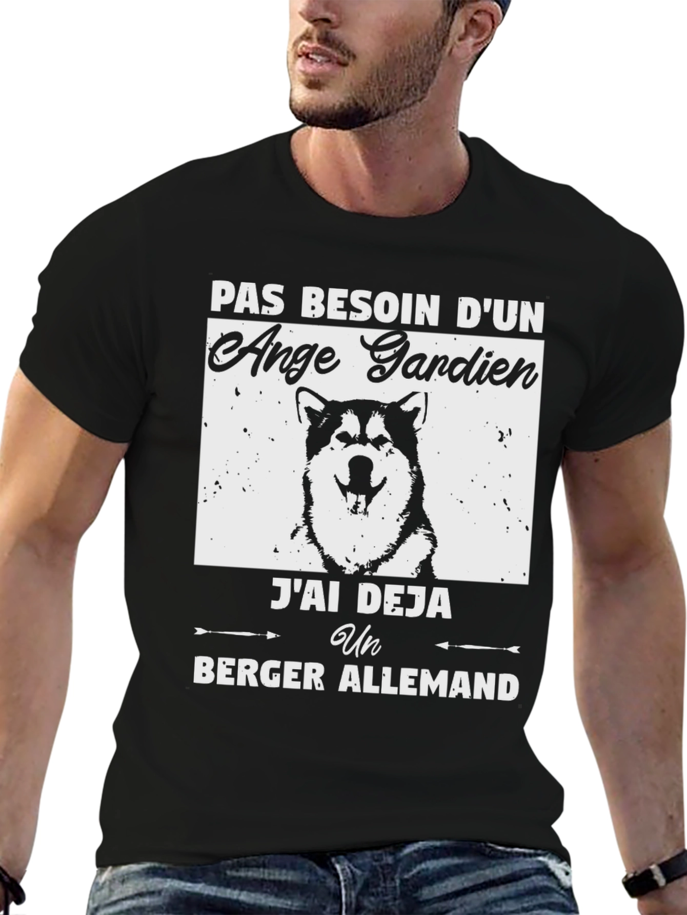 Funny Dog Lover T-Shirt: No Guardian Angel German Shepherd