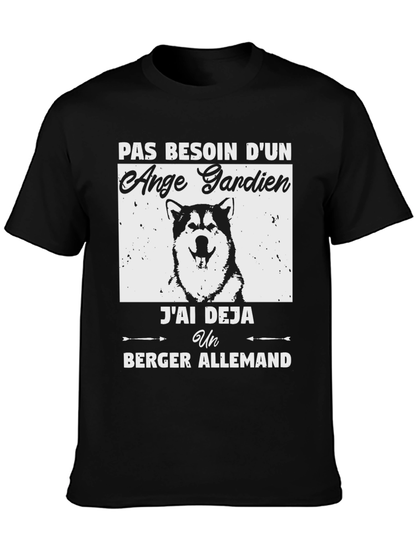 Funny Dog Lover T-Shirt: No Guardian Angel German Shepherd