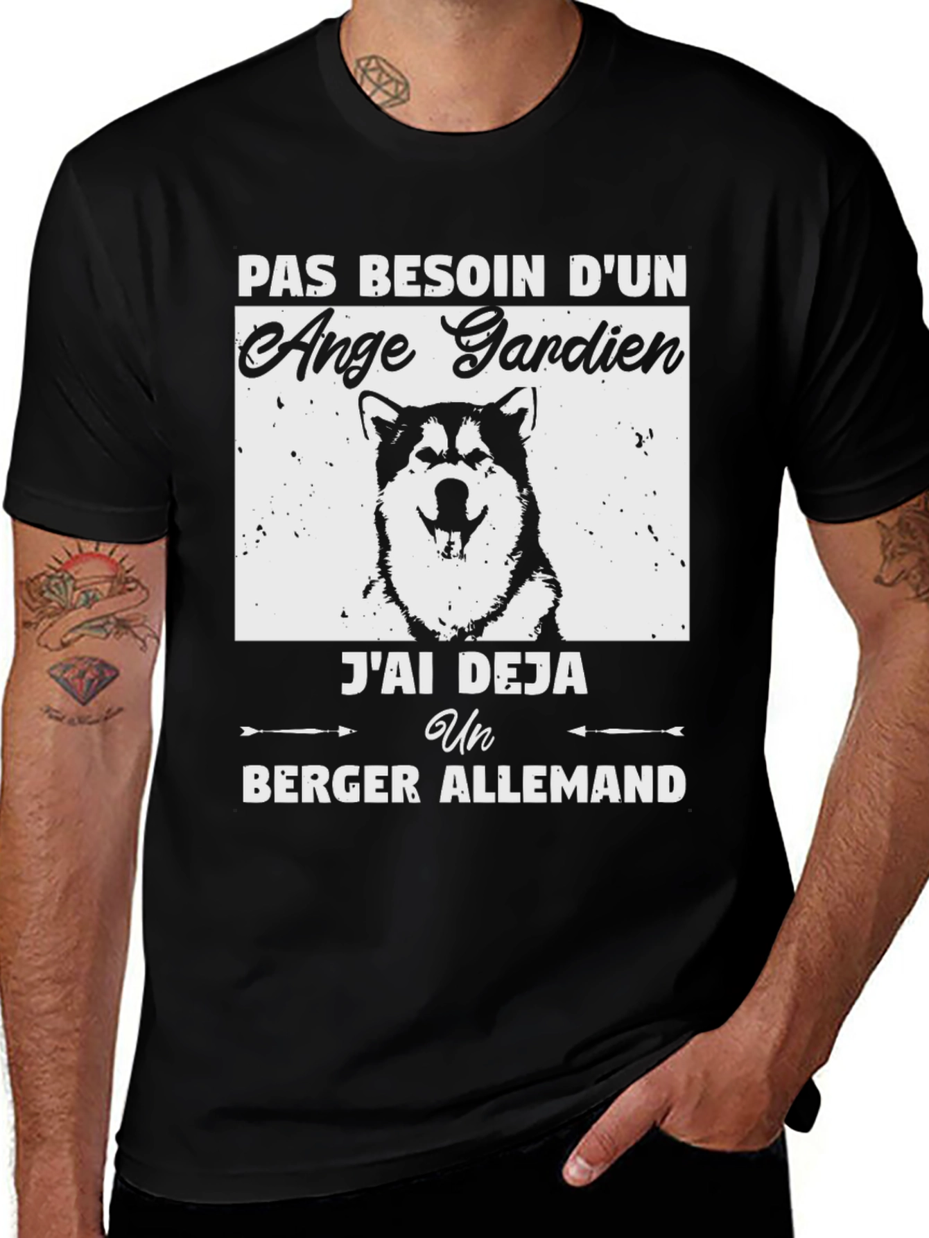 Funny Dog Lover T-Shirt: No Guardian Angel German Shepherd