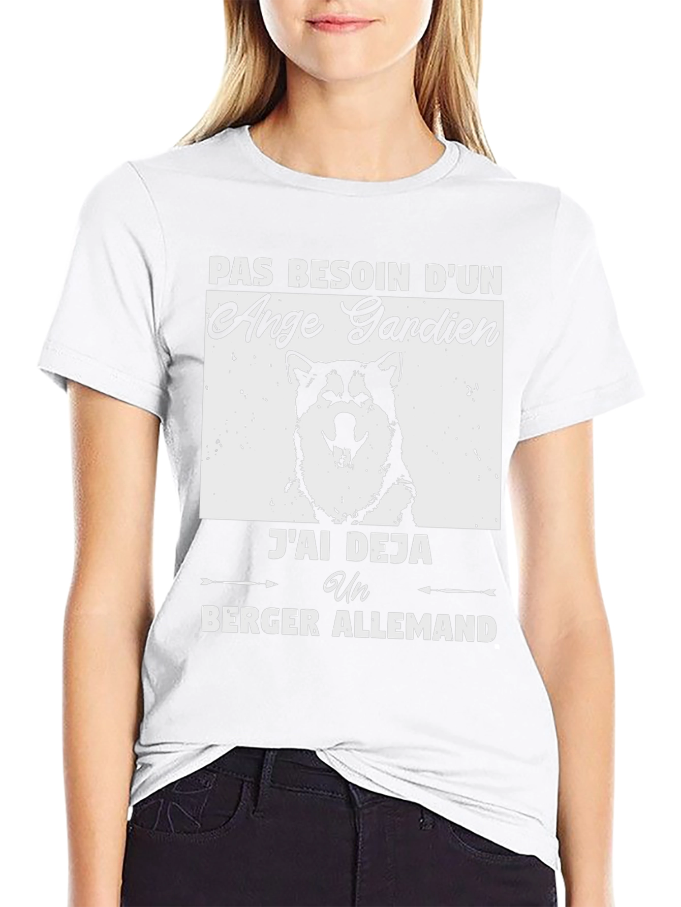 Funny Dog Lover T-Shirt: No Guardian Angel German Shepherd