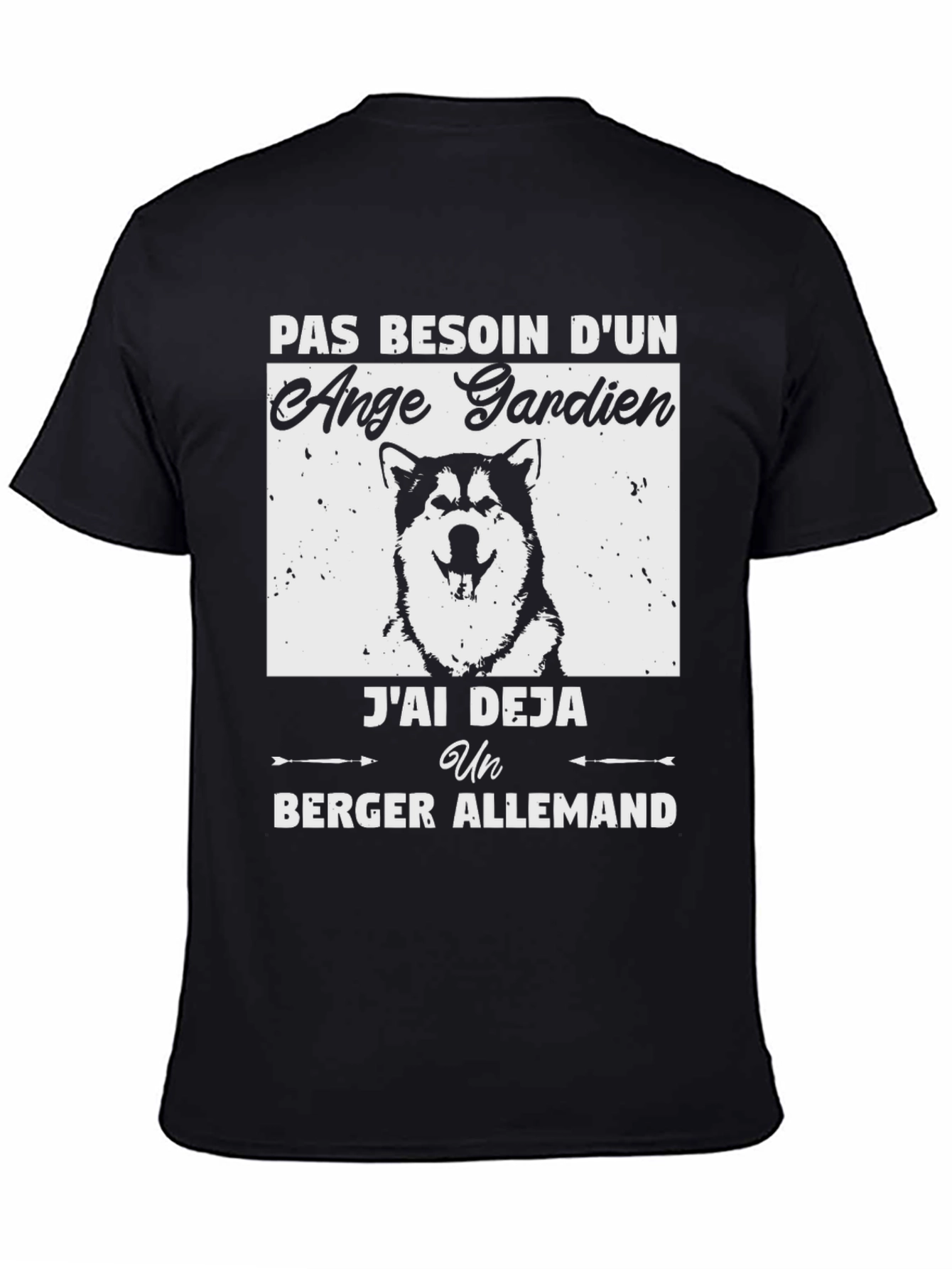 Funny Dog Lover T-Shirt: No Guardian Angel German Shepherd