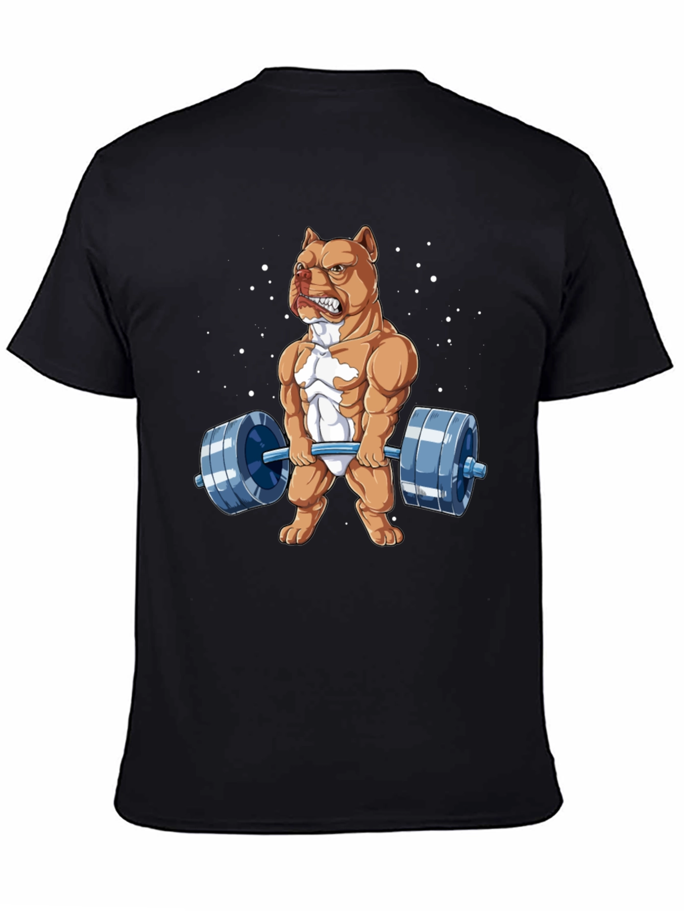 Weightlifting Pitbull Graphic Tee - Bodybuilding Dog Shirt