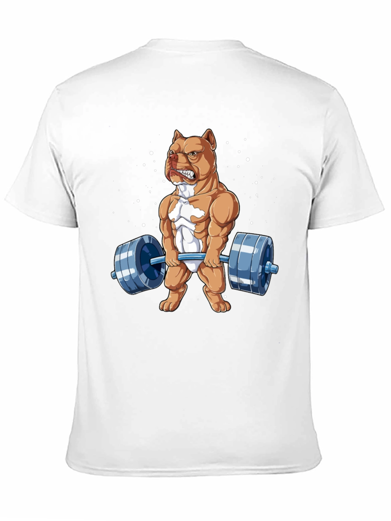 Weightlifting Pitbull Graphic Tee - Bodybuilding Dog Shirt