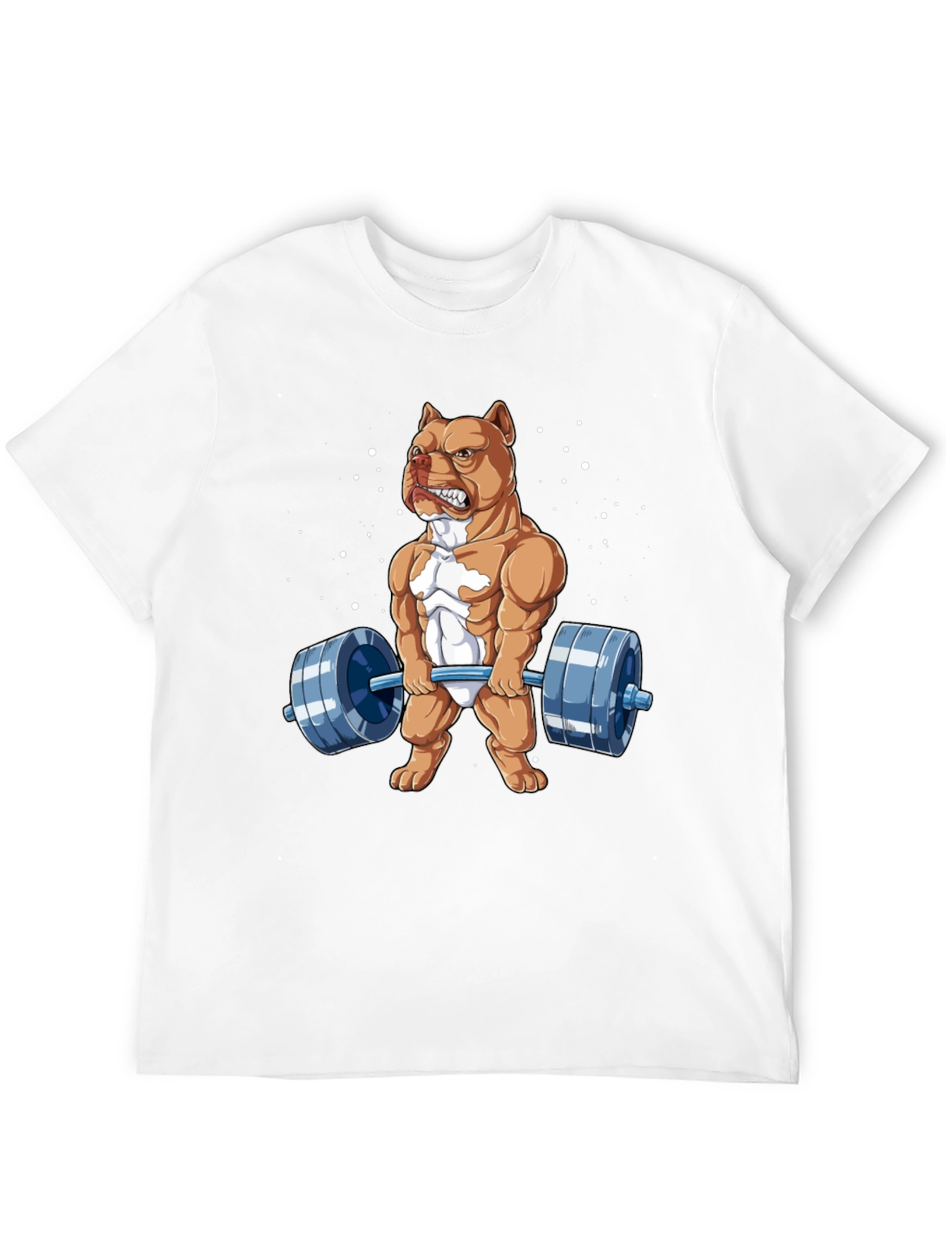 Weightlifting Pitbull Graphic Tee - Bodybuilding Dog Shirt