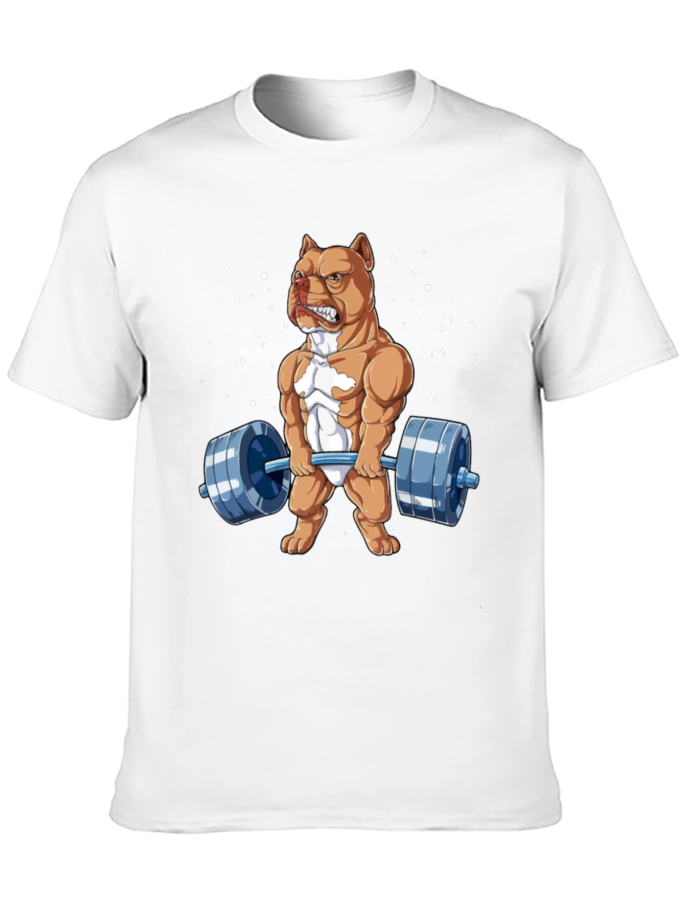 Weightlifting Pitbull Graphic Tee - Bodybuilding Dog Shirt