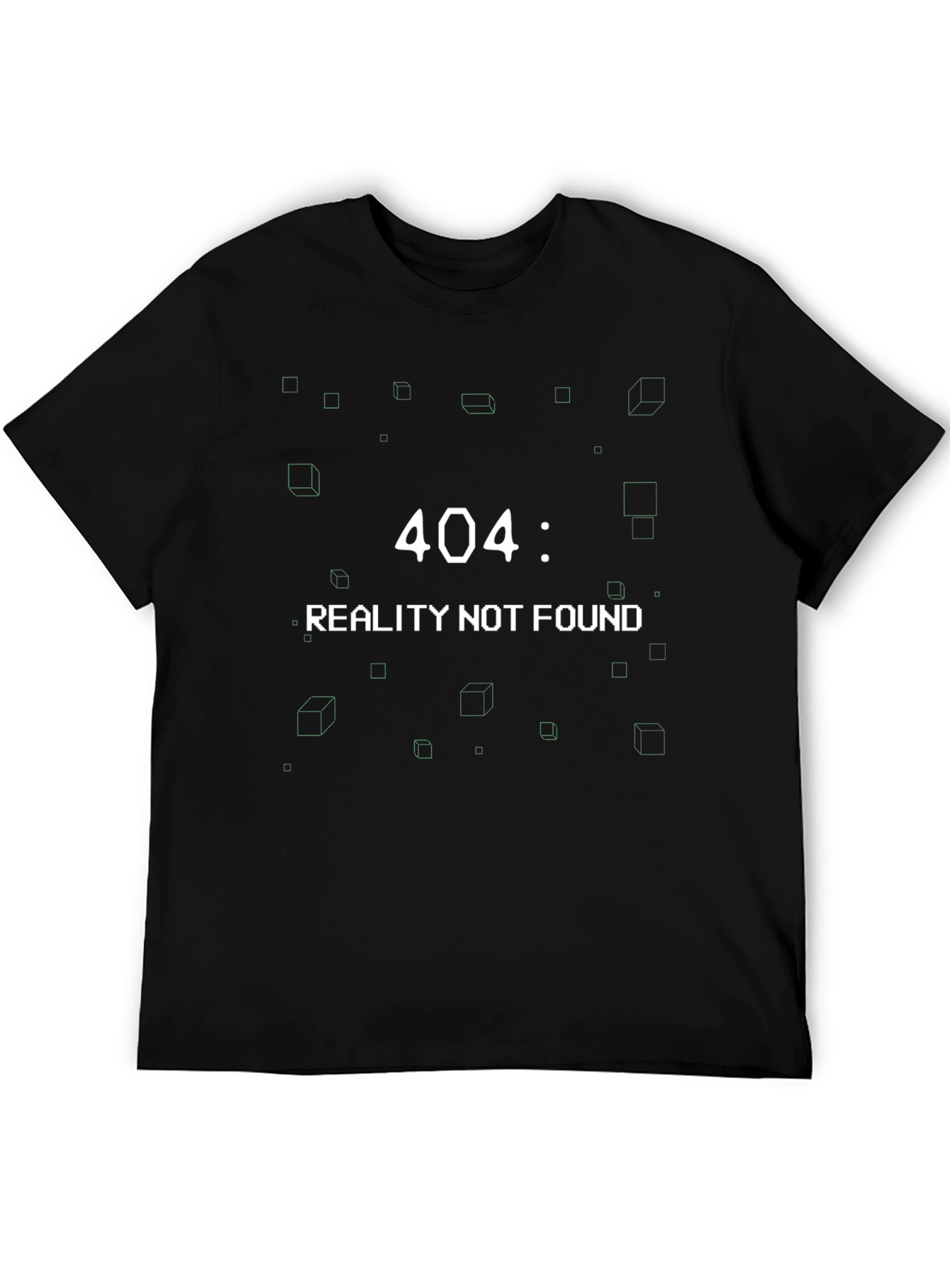 404 Reality Not Found Black T-Shirt