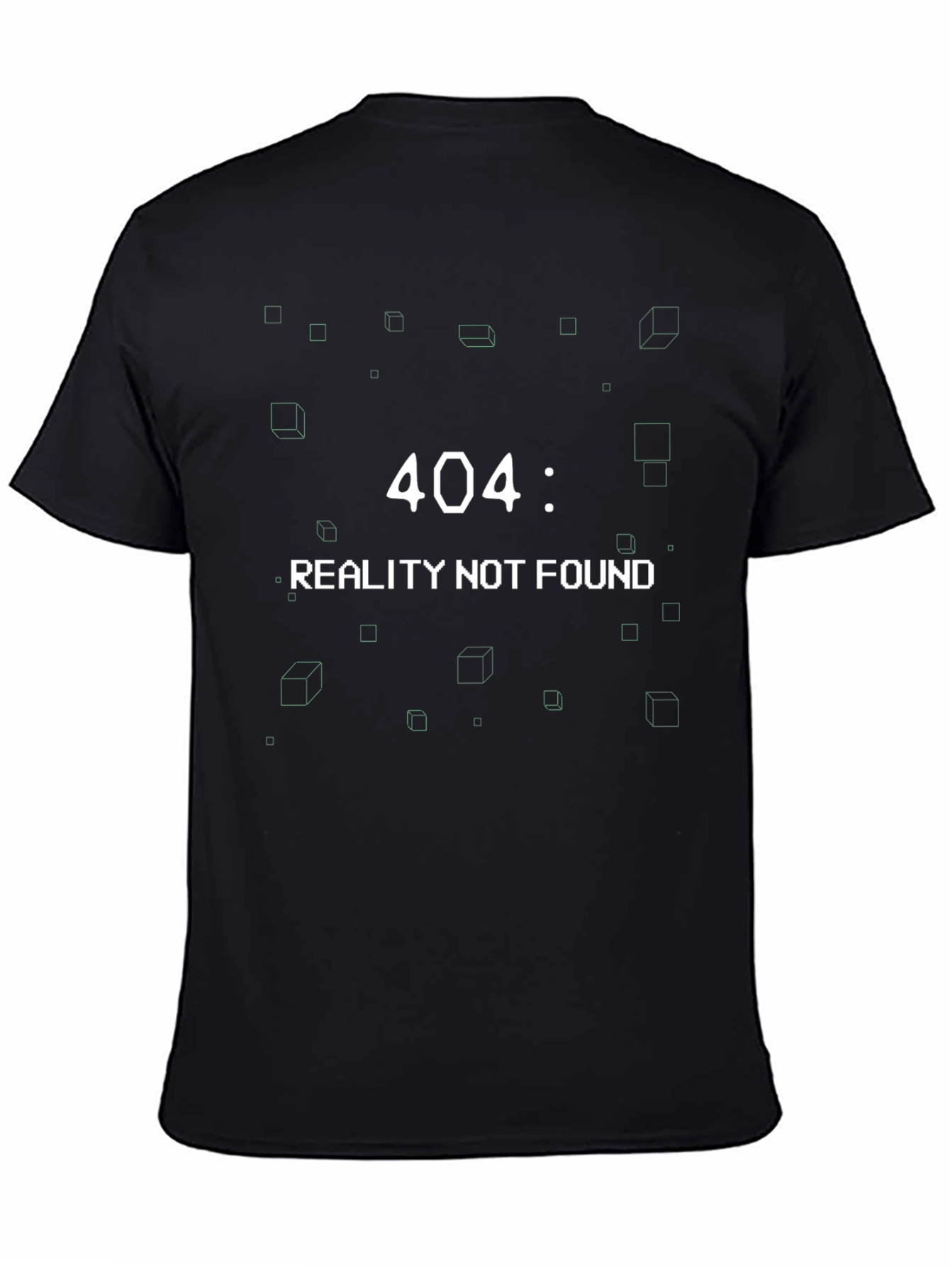 404 Reality Not Found Black T-Shirt