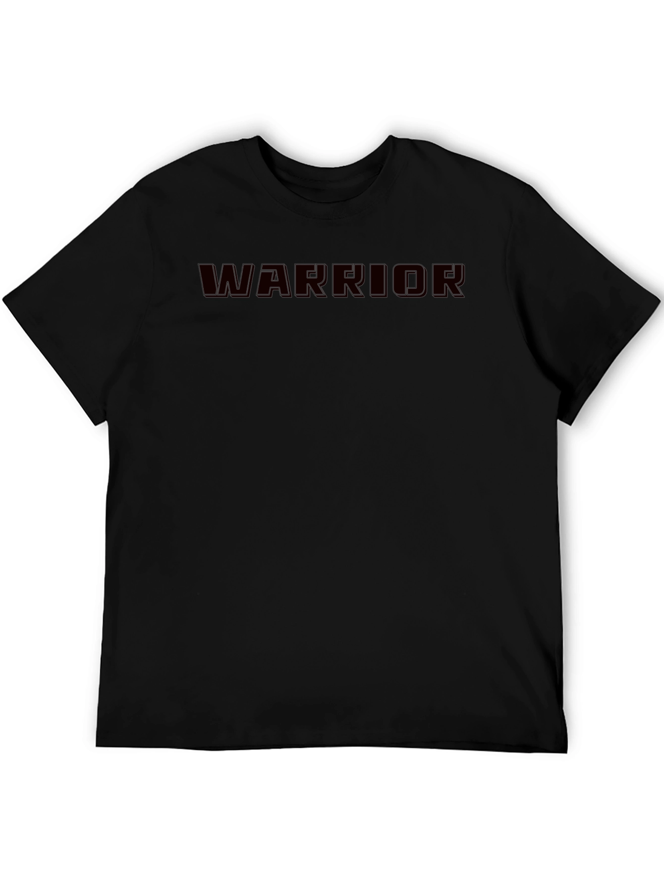 Warrior Graphic Print Black T-Shirt