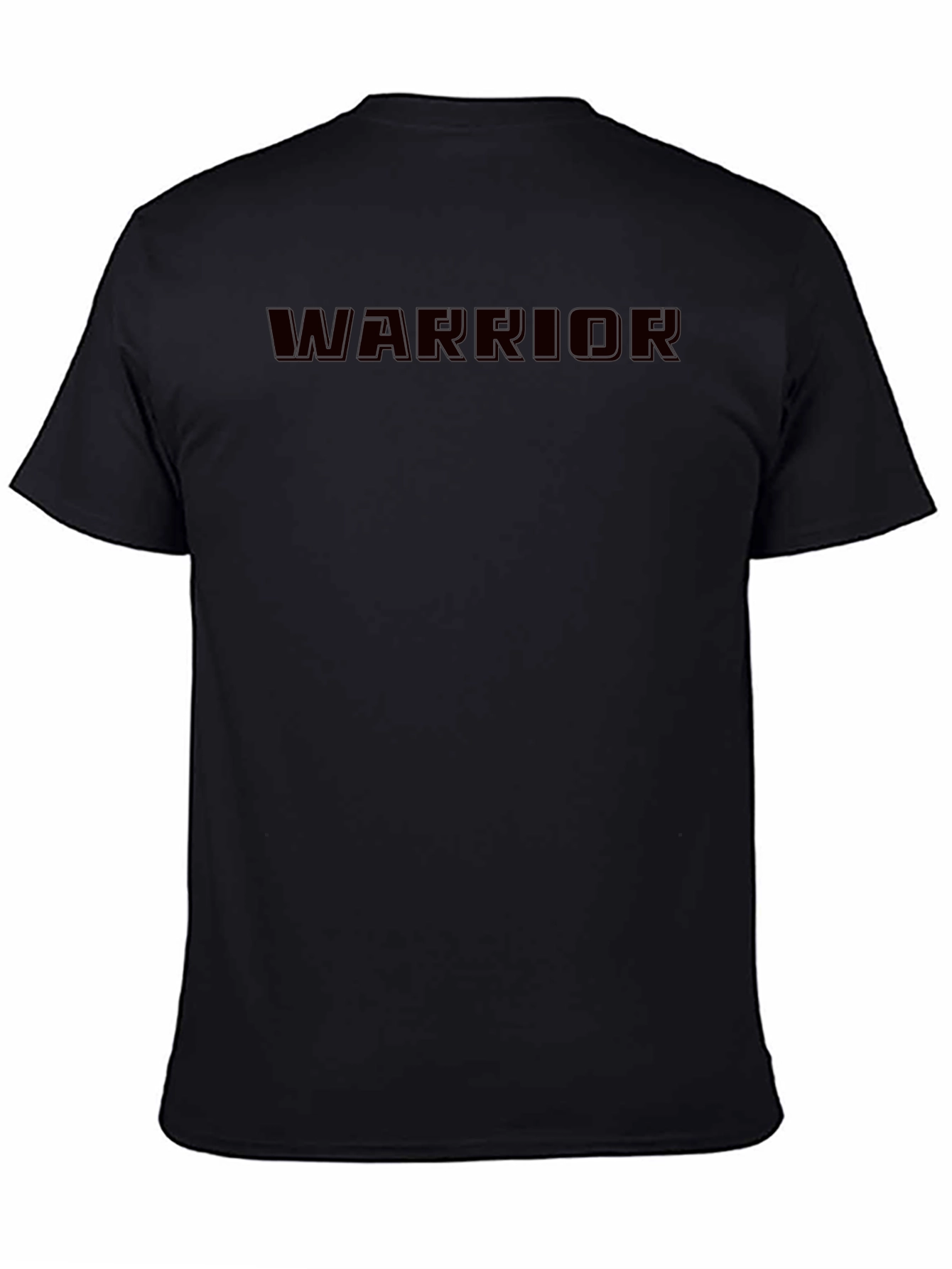 Warrior Graphic Print Black T-Shirt
