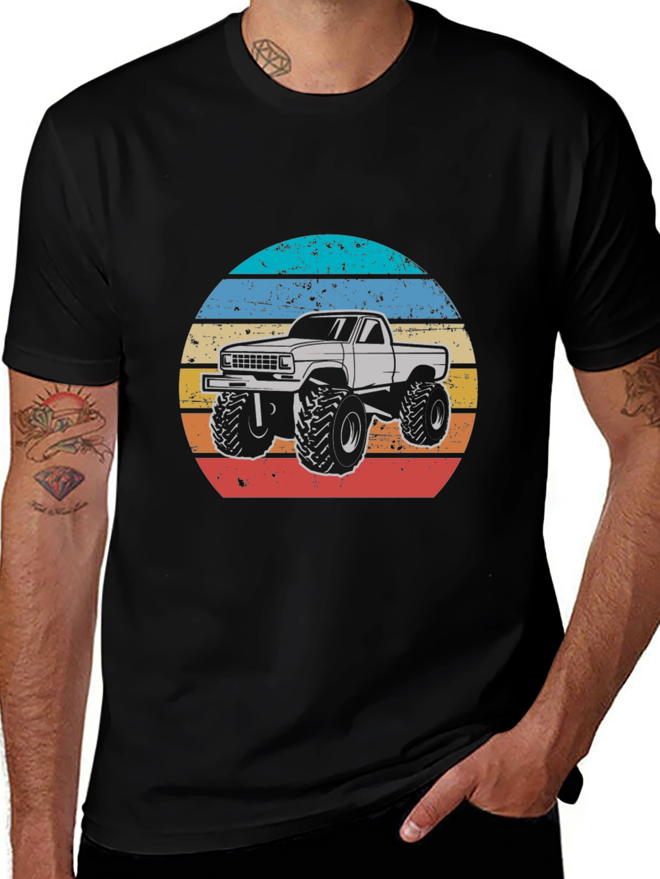 Retro Monster Truck Graphic T-Shirt