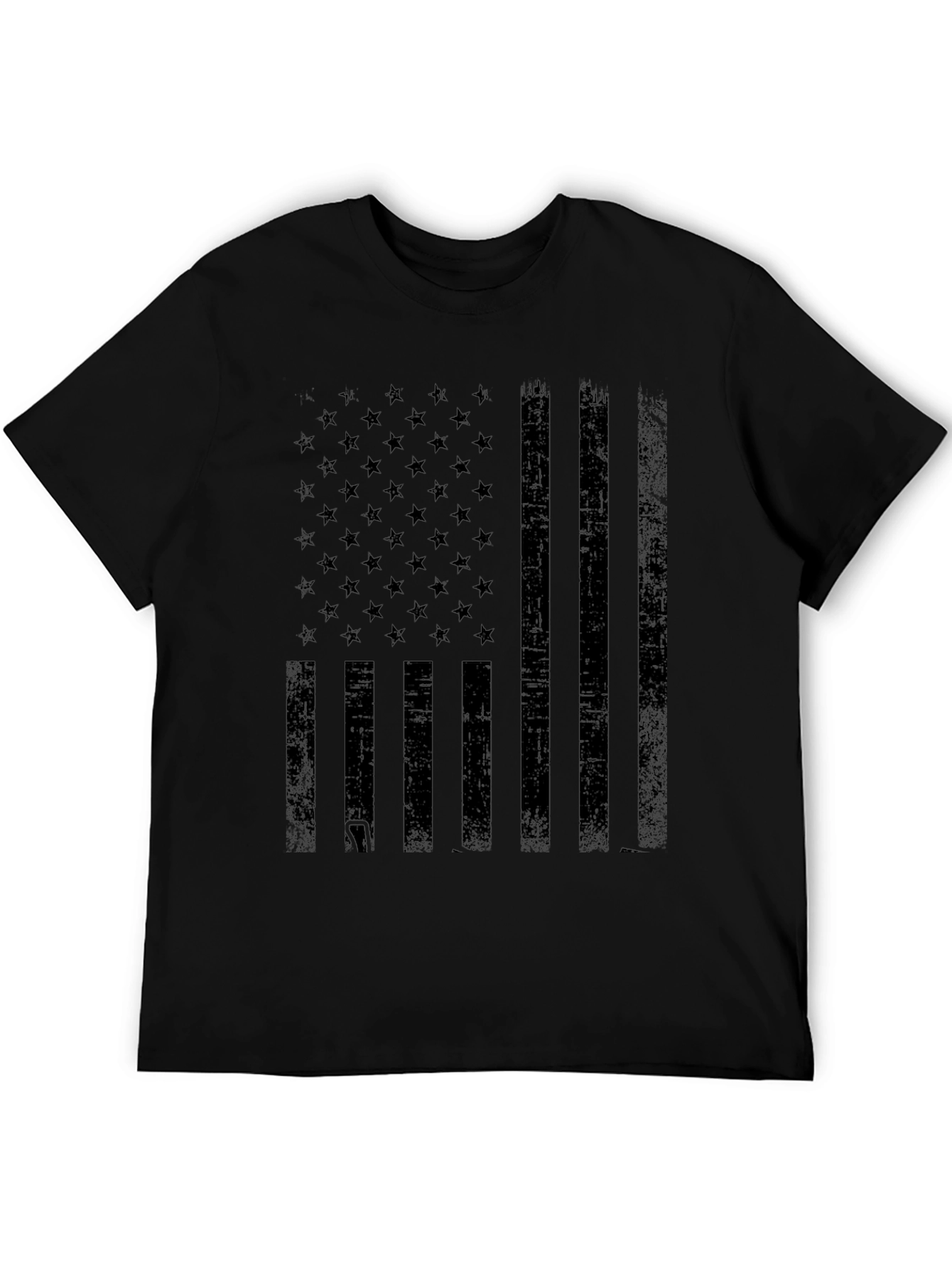 American Flag Graphic Print T-Shirt